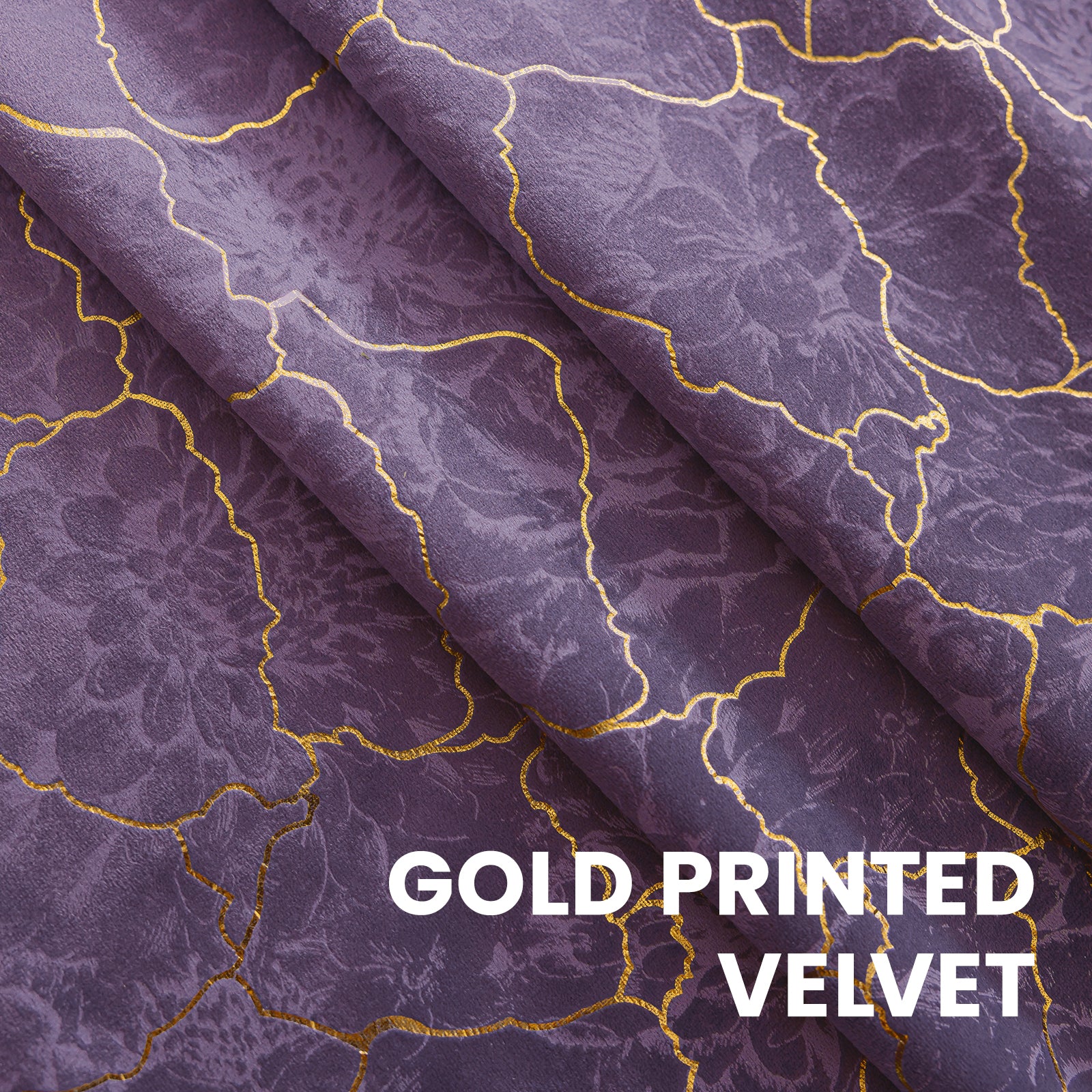 Ystyle 2 Stück Samt Blackout Vorhänge 117x137 cm Gold Druck