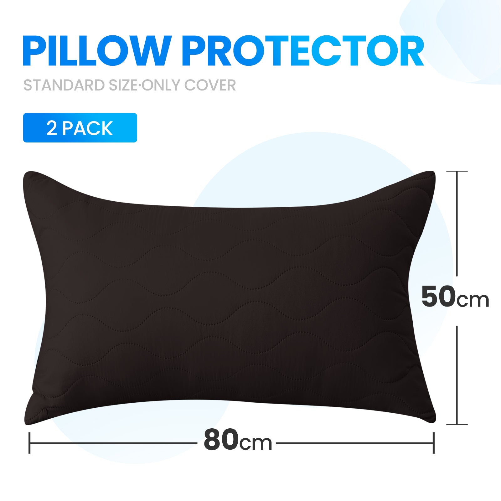 YSTYLE 2 Waterproof Pillowcases 50x80cm Breathable Anti Mite-YSTYLE