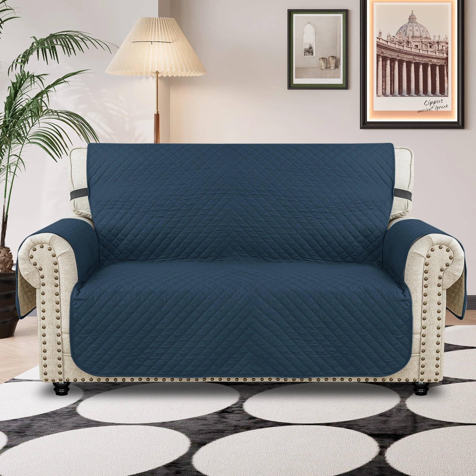 YSTYLE Waterproof 2 Seater Sofa Cover with Armrests Anti-Slip-YSTYLE