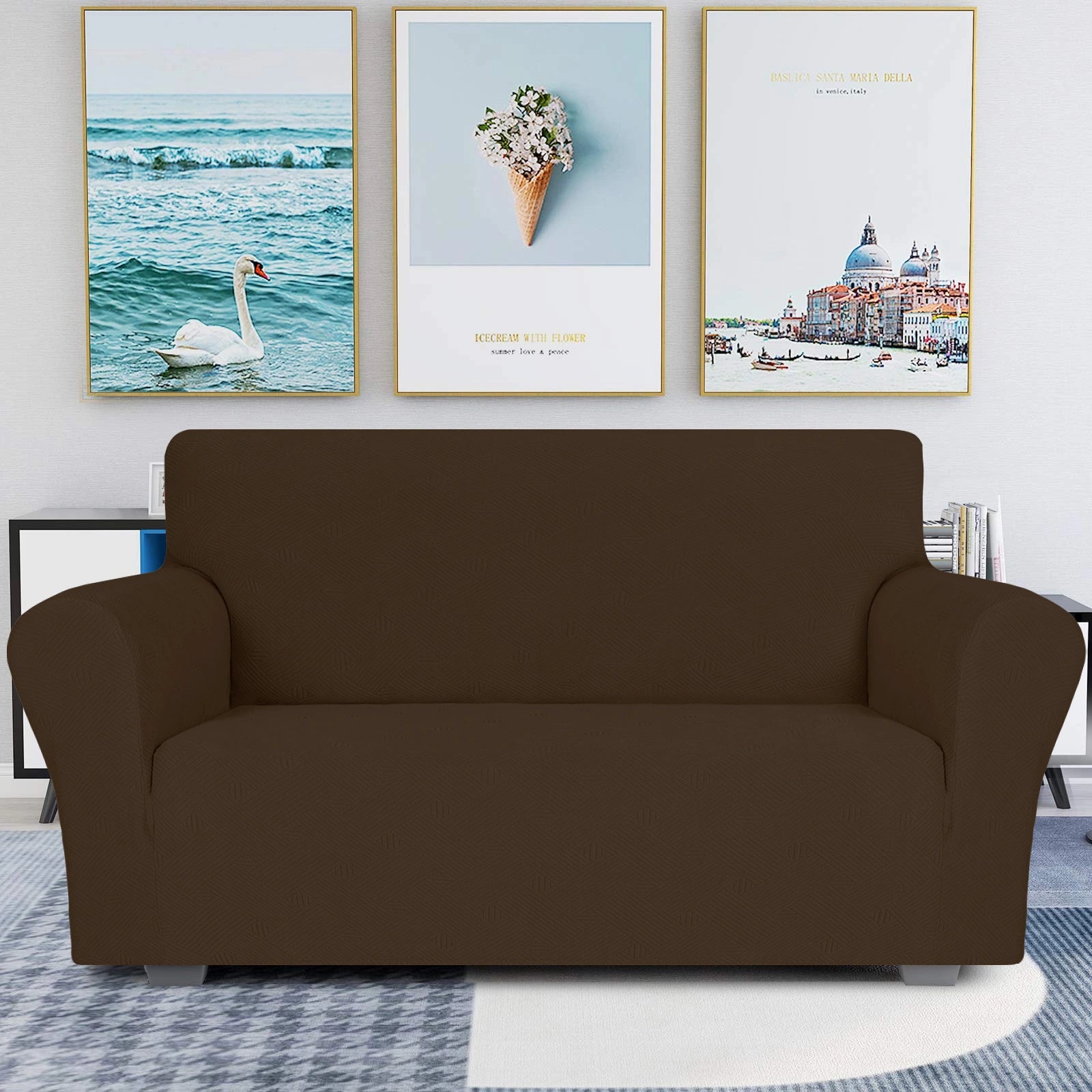 YSTYLE High Stretch 2 Seater Sofa Cover Anti Slip Washable-YSTYLE