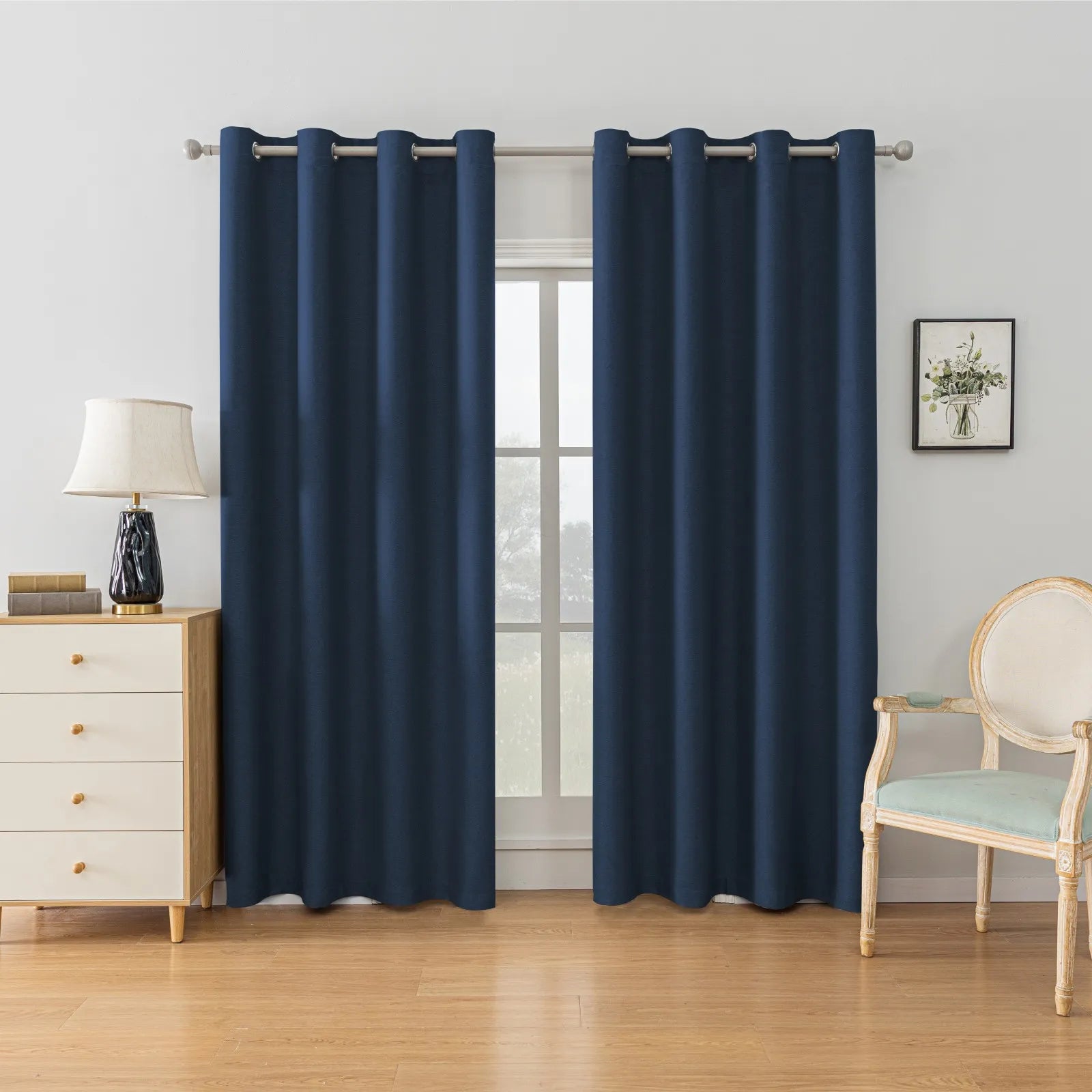 YSTYLE Velvet Curtains – 2 pcs, Blackout, Thermal Insulated, Modern Eyelet Drapes