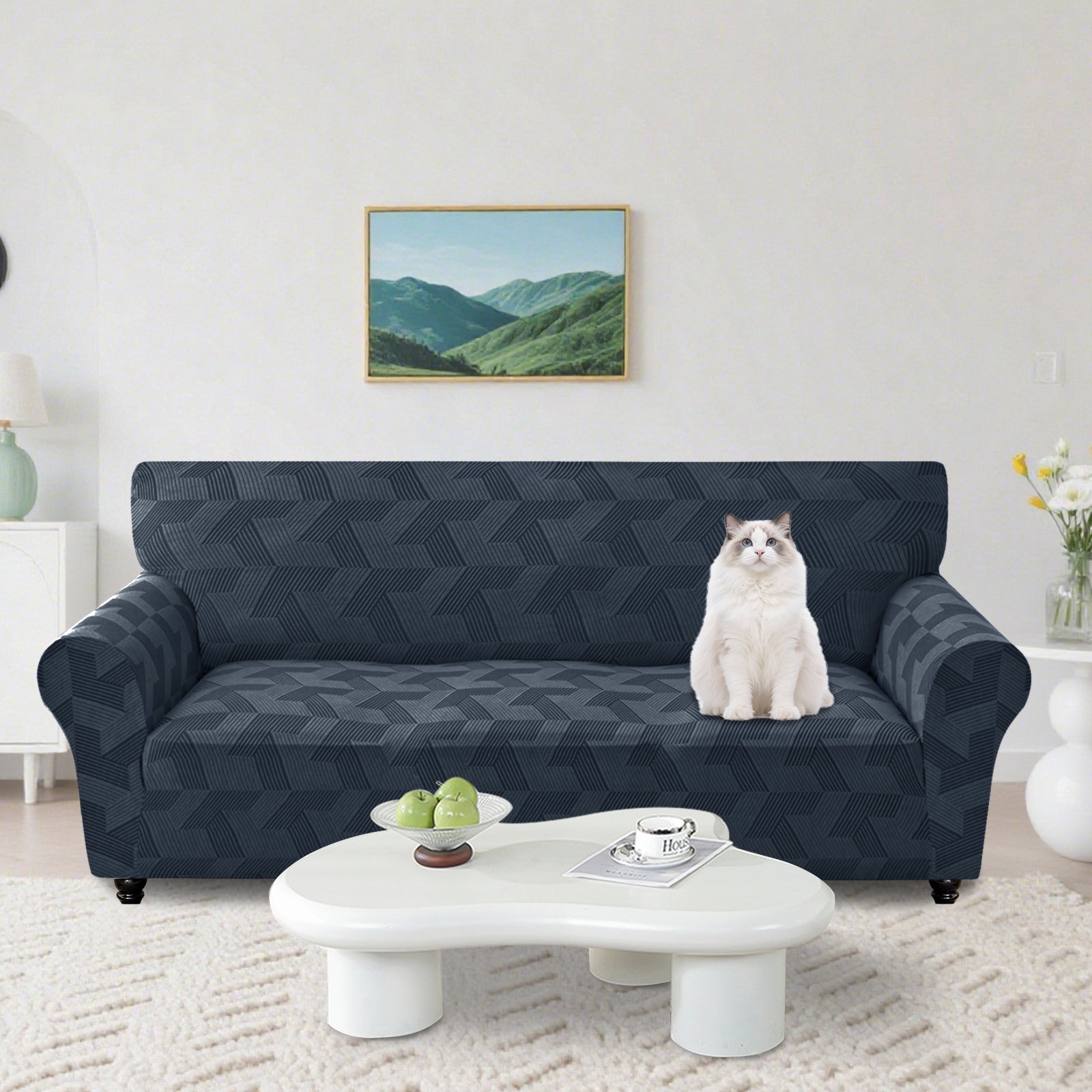 Ystyle Stretch 4 Seater Sofa Cover Super Elastic and Anti Slip-YSTYLE