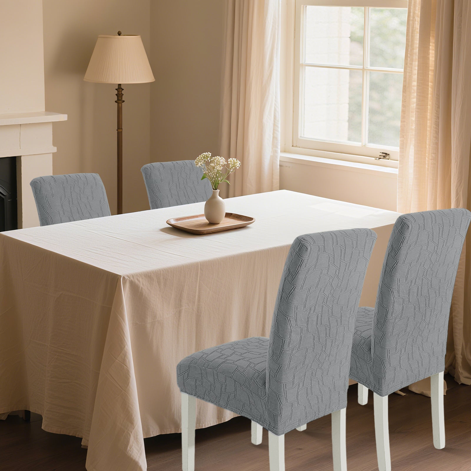 Ystyle 4 Pieces Stretch Chair Covers with Backrest Washable-YSTYLE