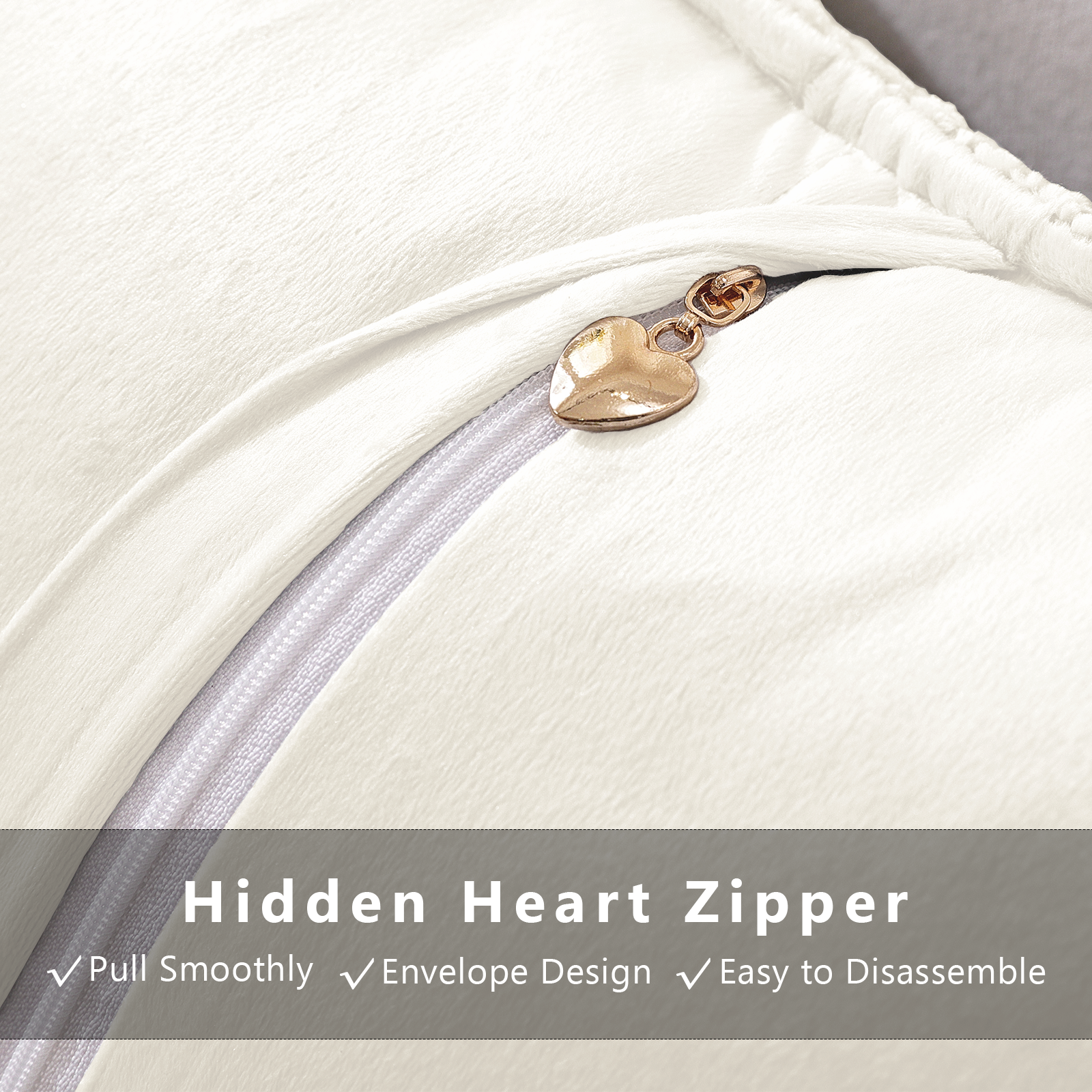 Ystyle Chenille Sofa Cushion Covers 40 x 40 cm, 2 Pieces, Soft Durable Cushion Cover, Cushion Cover with Corazón Shape, Decorative Cushion Covers Living Room