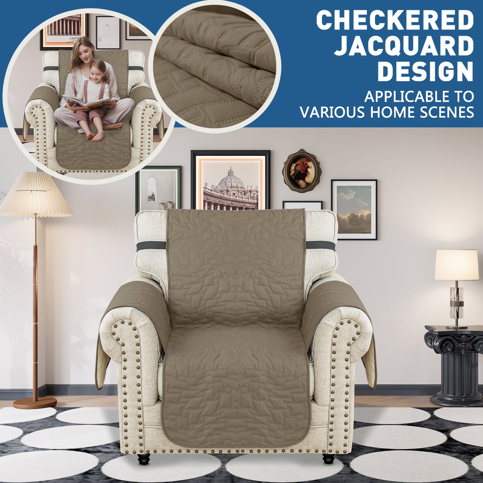 Copertura Impermeabile per Poltrona Singola con Braccioli e Funzione Antiscivolo | YSTYLE