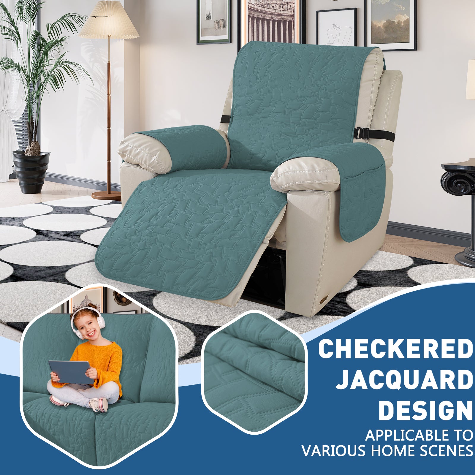 YSTYLE imperméable Large Reclining Armchair couverture Non Slip protection