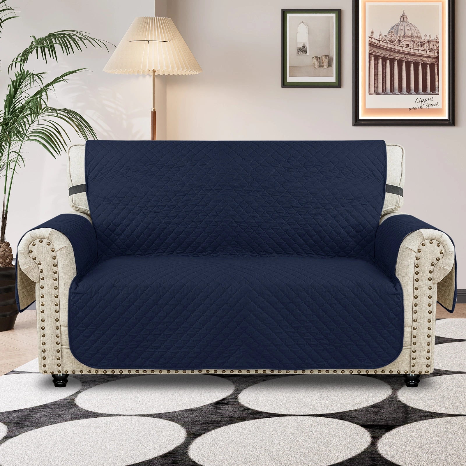 YSTYLE Waterproof 2 Seater Sofa Cover with Armrests Anti-Slip-YSTYLE