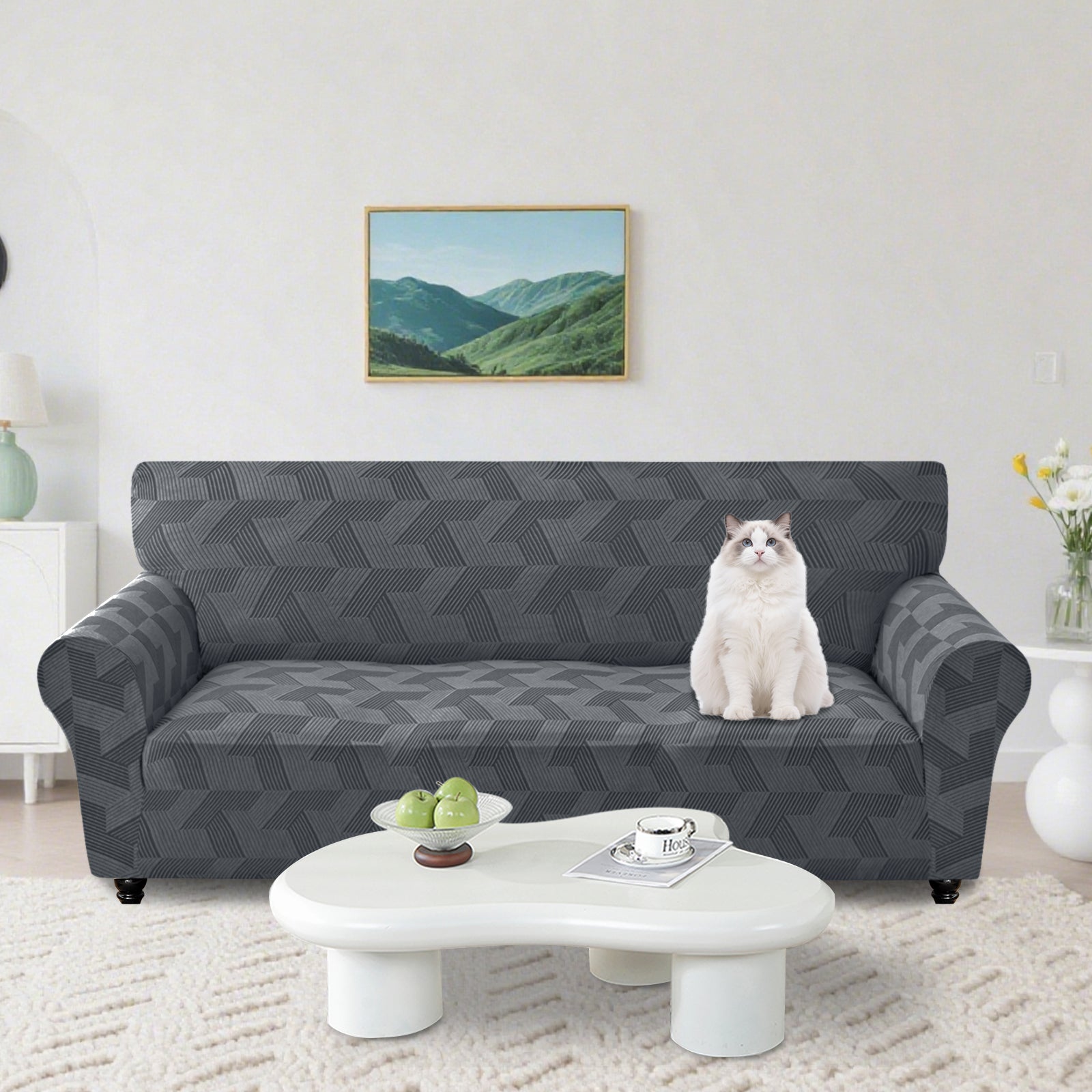 Ystyle Stretch 4 Seater Sofa Cover Super Elastic and Anti Slip-YSTYLE