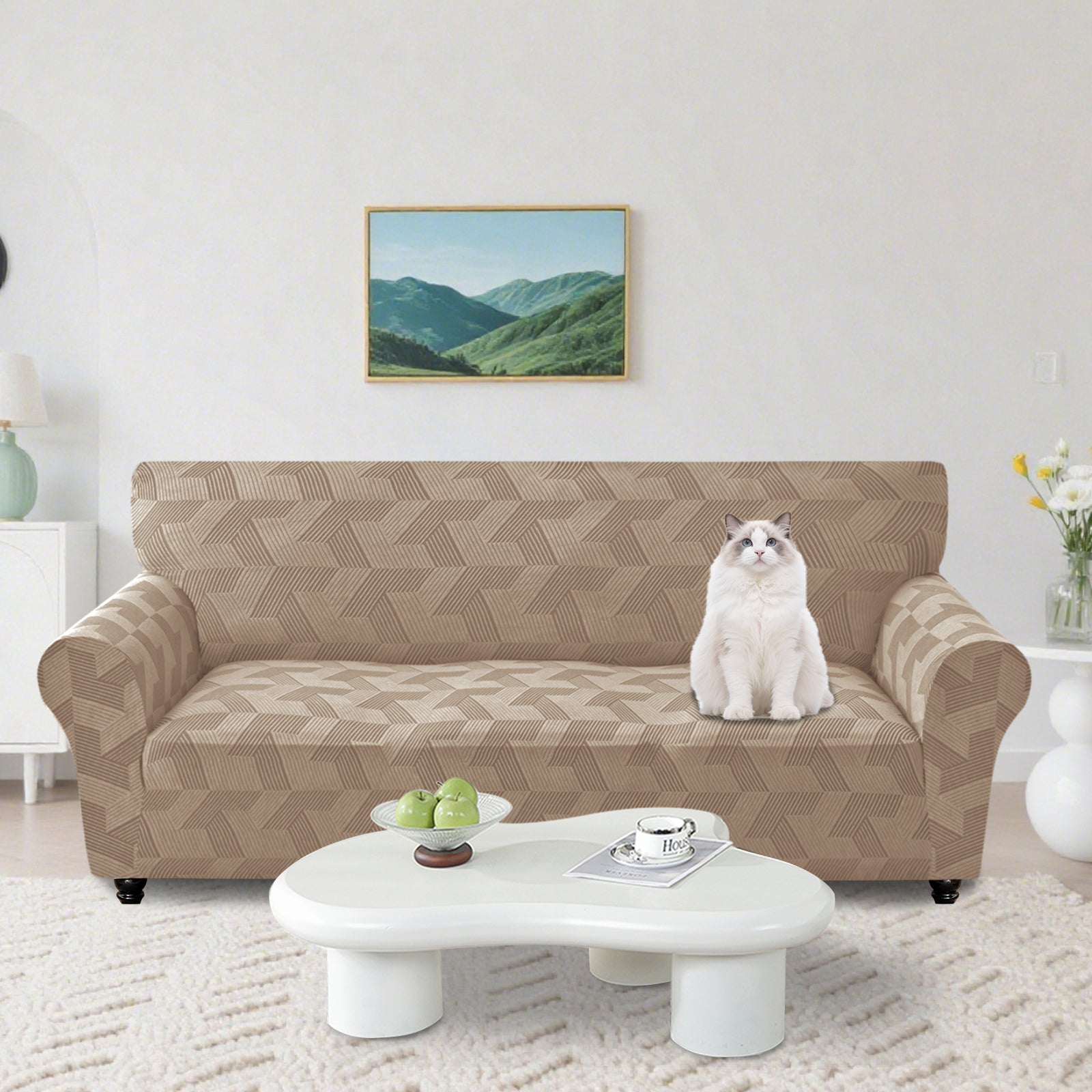 Ystyle Stretch 4 Seater Sofa Cover Super Elastic and Anti Slip-YSTYLE