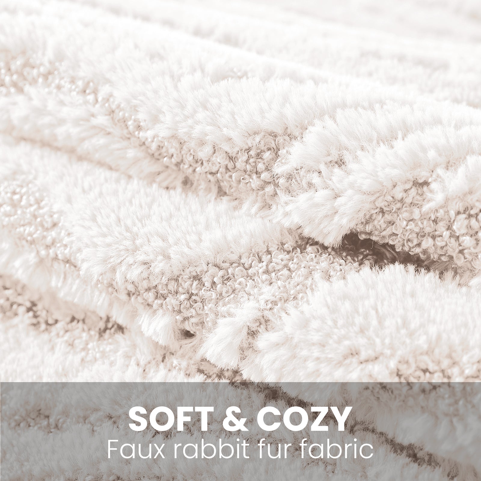 Ystyle Sofa Cushion Covers 60 x 60 cm Set of 2 Soft Plush Striped Cushion Covers Modern Elegant Decorative Durable Cushion Covers for Sofa Living Room Bedroom