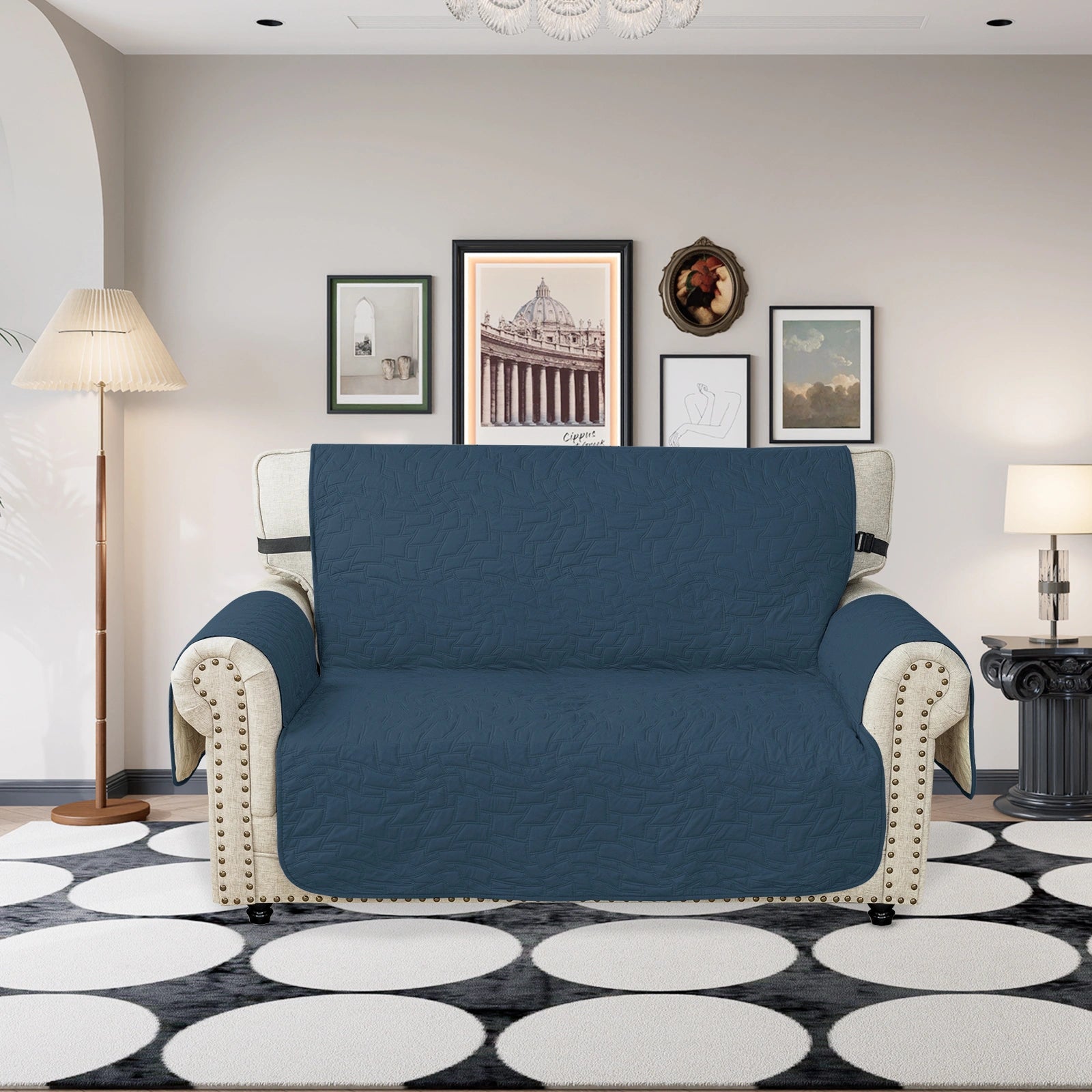 YSTYLE Waterproof 2 Seater Sofa Cover with Armrests Anti-Slip-YSTYLE