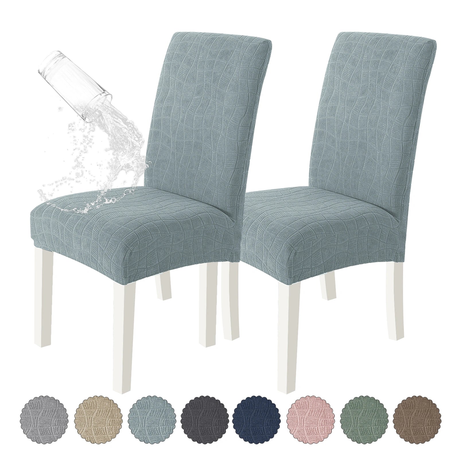 YSTYLE 6 Pieces Universal Stretch Chair Covers with Backrest-YSTYLE