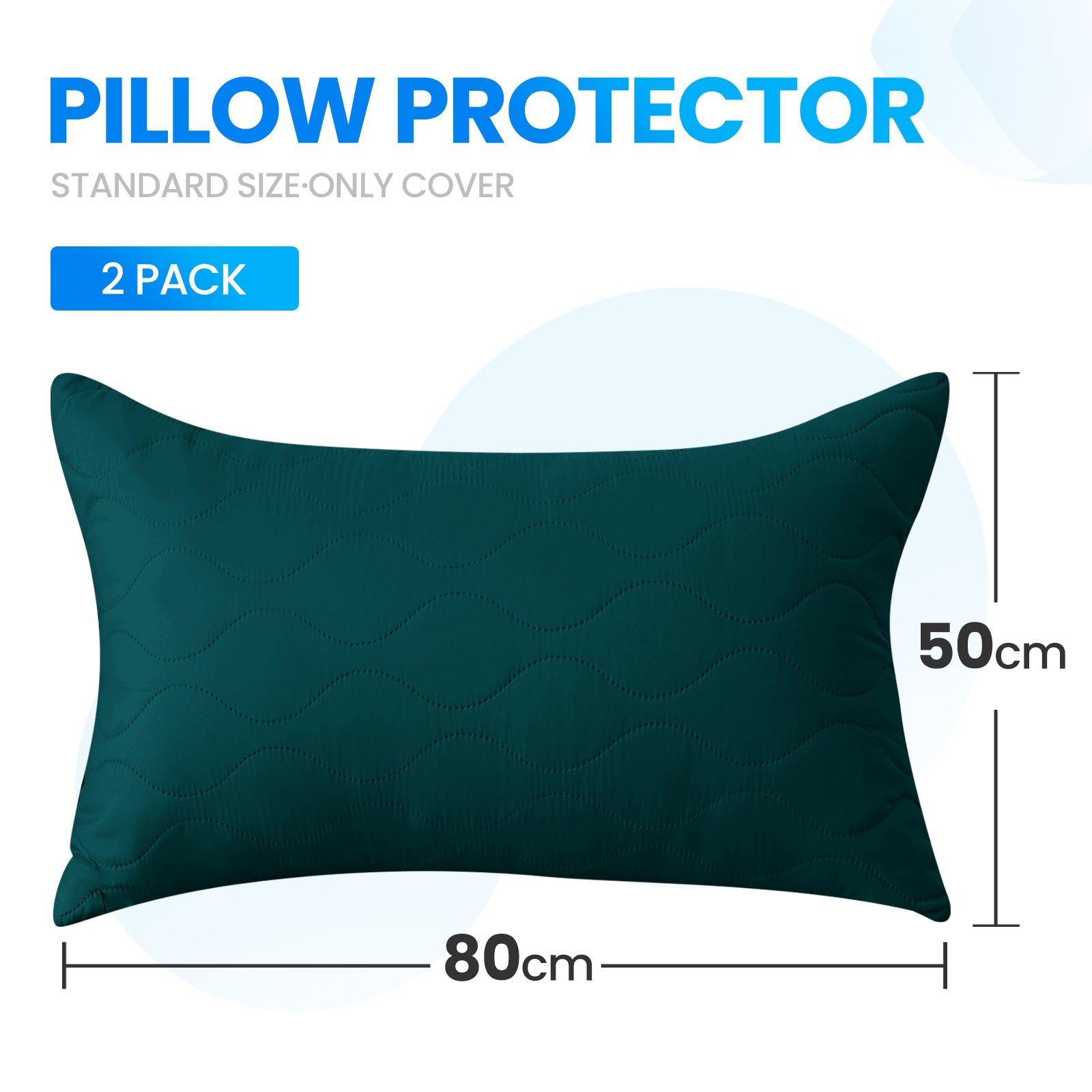 YSTYLE 2 Waterproof Pillowcases 50x80cm Breathable Anti Mite-YSTYLE