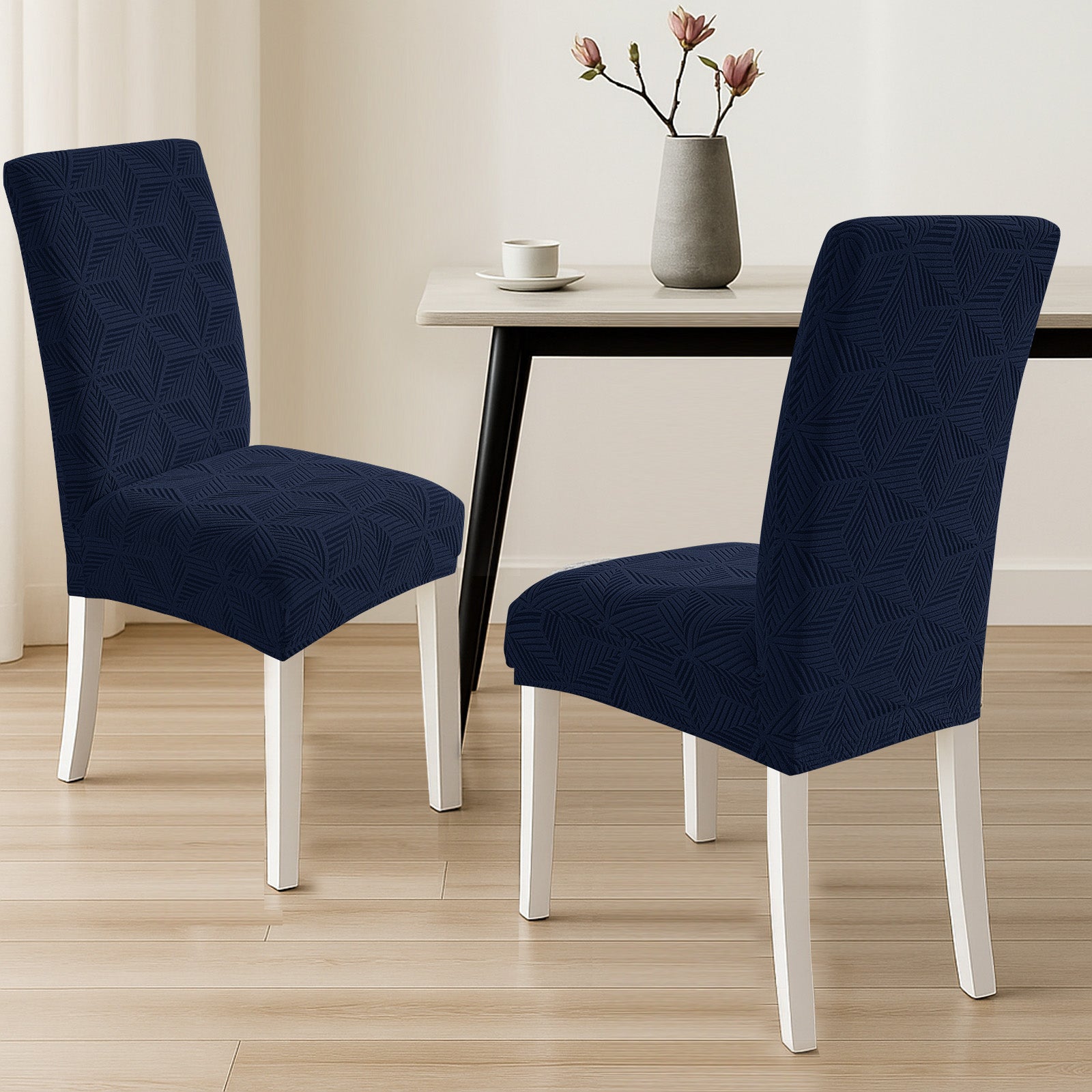 Ystyle 2-Piece Chair Covers with Backrest, Elastic Slipcovers, Universal Living Room Kitchen Chair Protectors, Cat Scratch-Resistant Modern Stain-Proof Dining Chair Covers