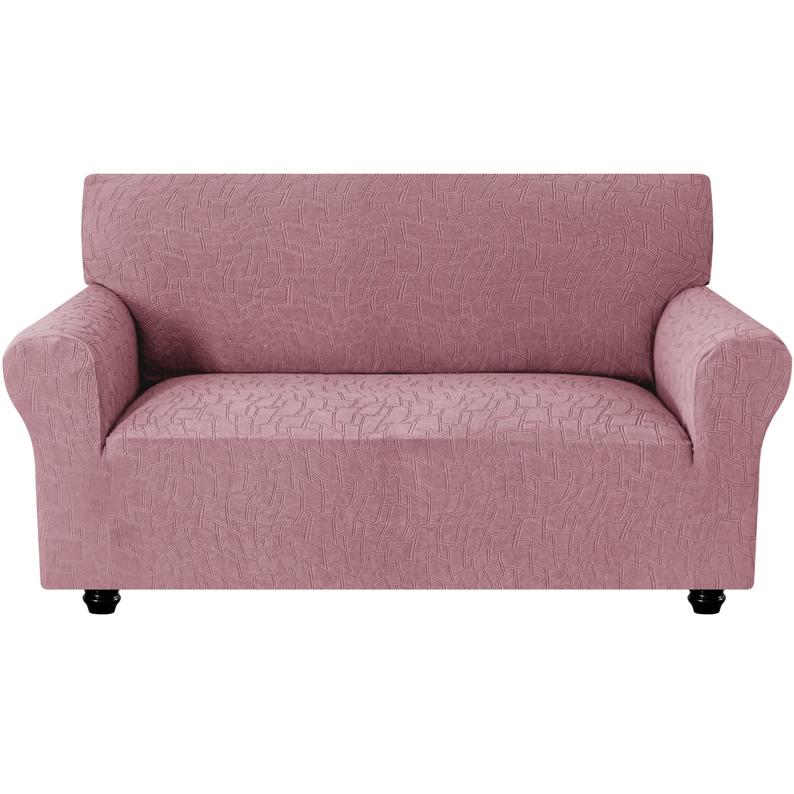 Ystyle Stretch 2 Seater Sofa Cover Jacquard Geometric Pattern-YSTYLE