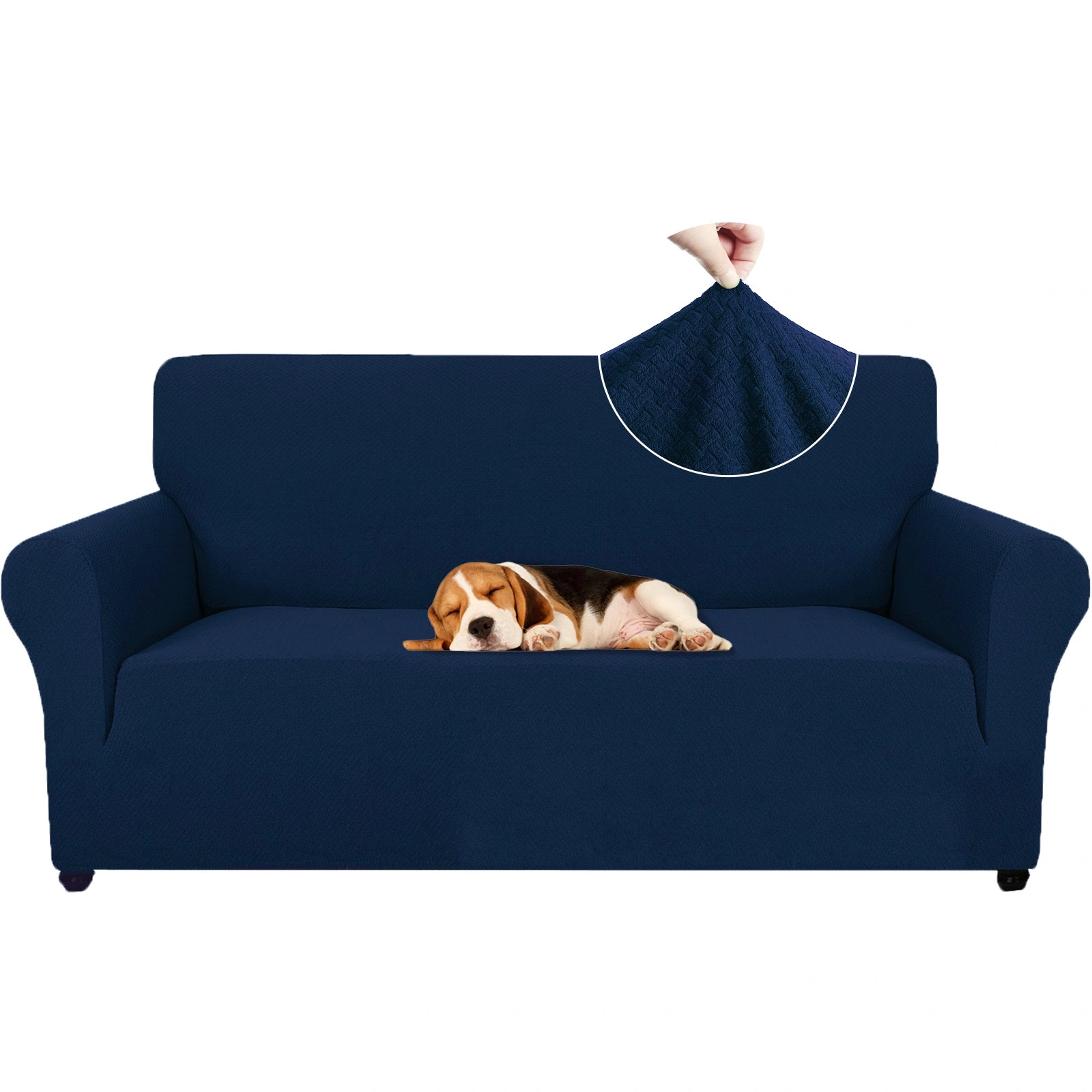 YSTYLE 2 Seater Sofa Cover – Stretch Jacquard, Anti-Slip, Cat-Proof, Washable, Full Cover-Knot