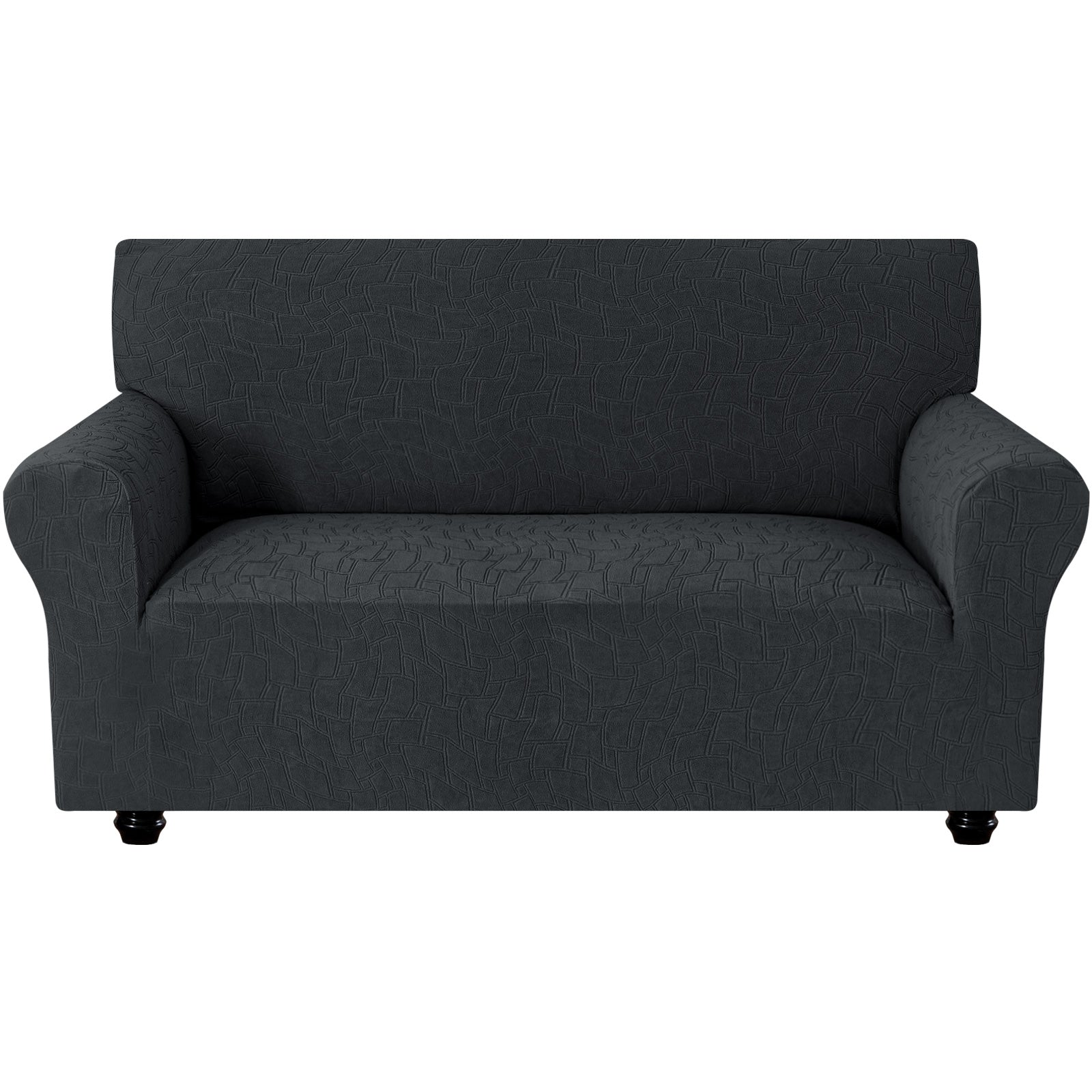 Ystyle Stretch 2 Seater Sofa Cover Jacquard Geometric Pattern-YSTYLE