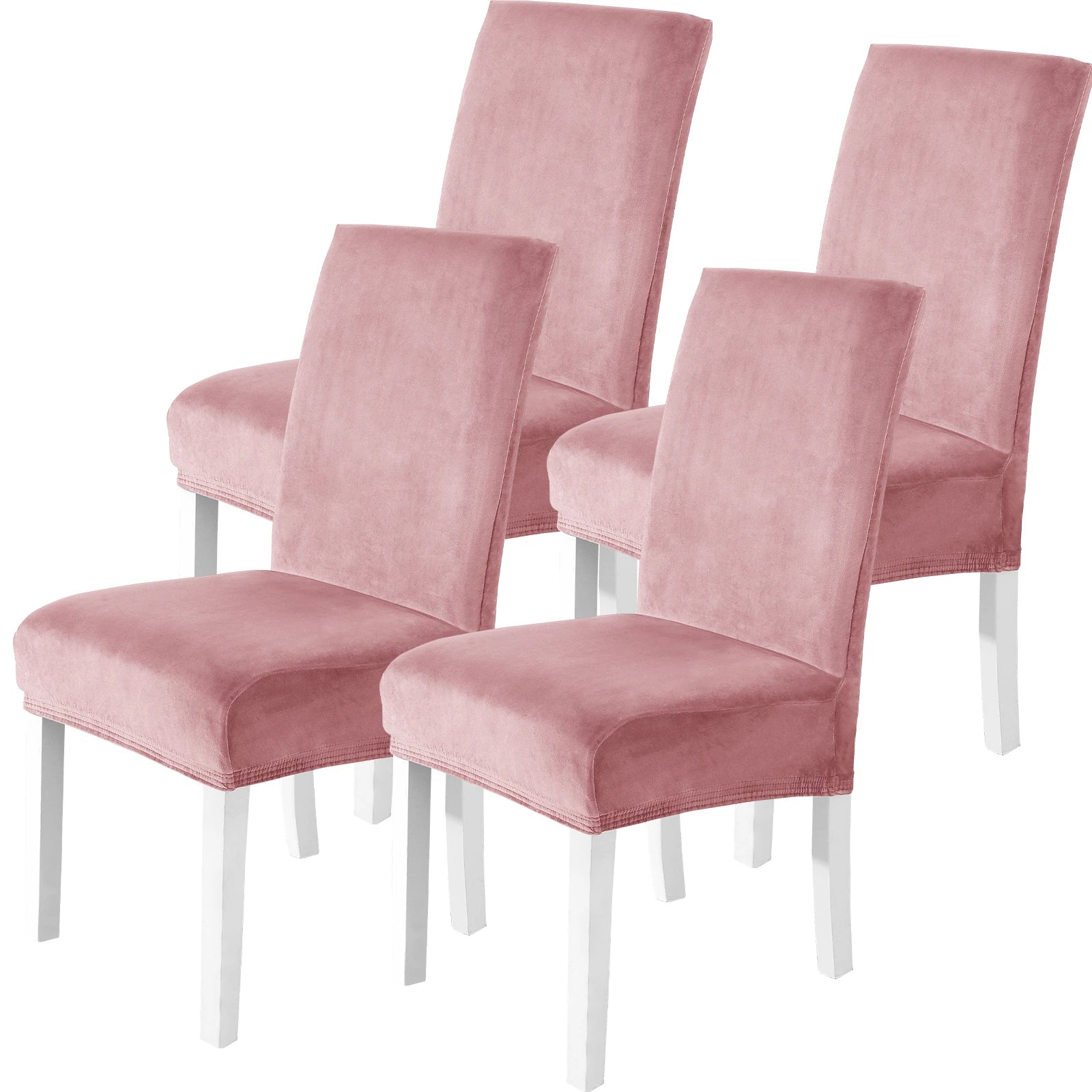 YSTYLE 6 Pieces Velvet Stretch Chair Covers with Backrest-YSTYLE