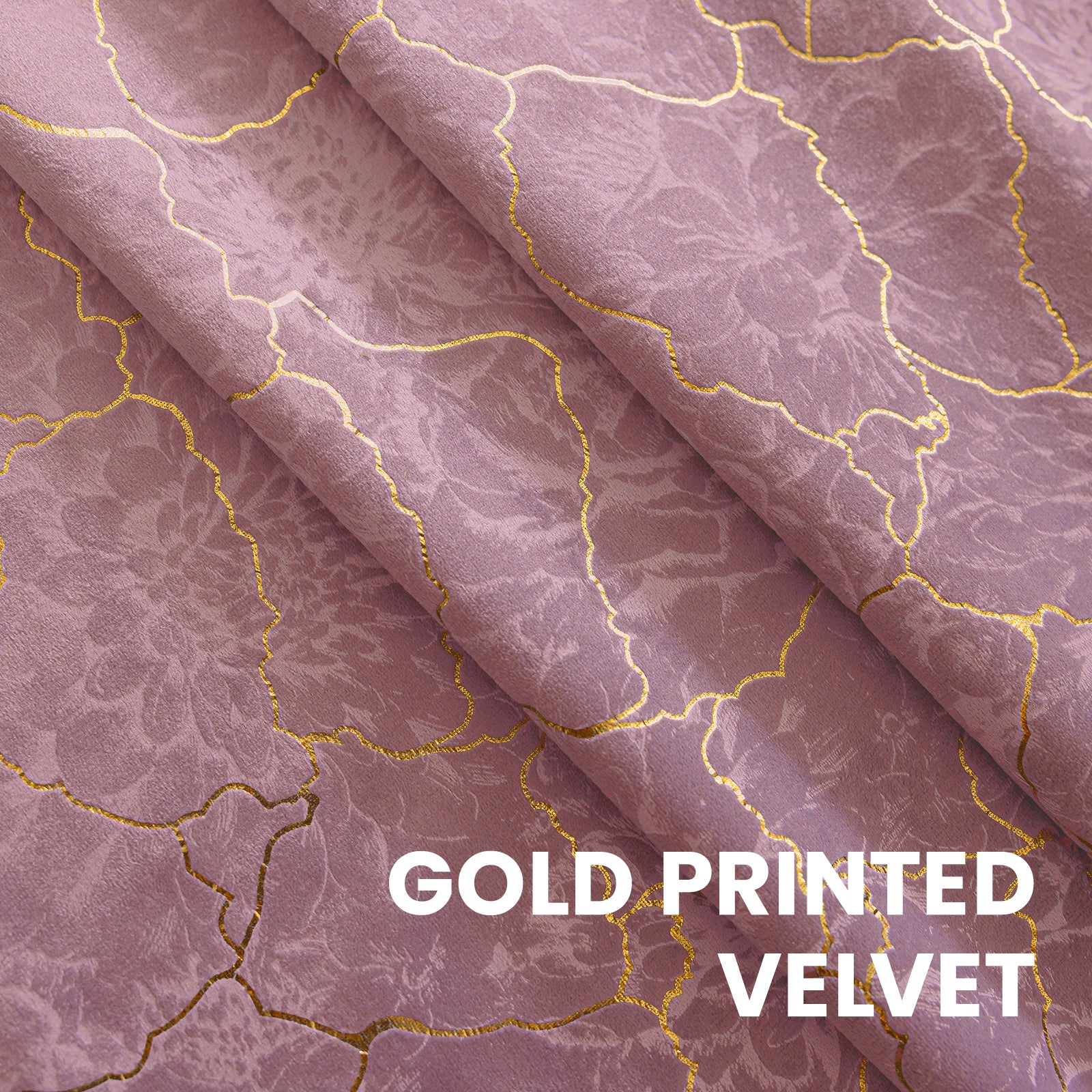 Ystyle 2 Stück Samt Blackout Vorhänge 117x137 cm Gold Druck