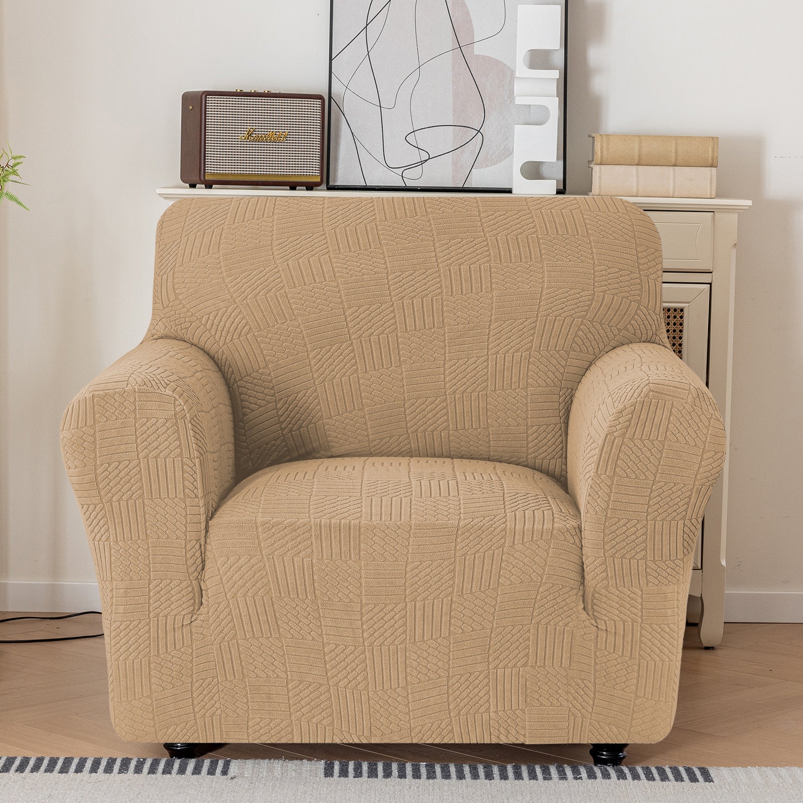 Copertura per divano a 1 posto YSTYLE Stretch 78-116cm con motivo geometrico