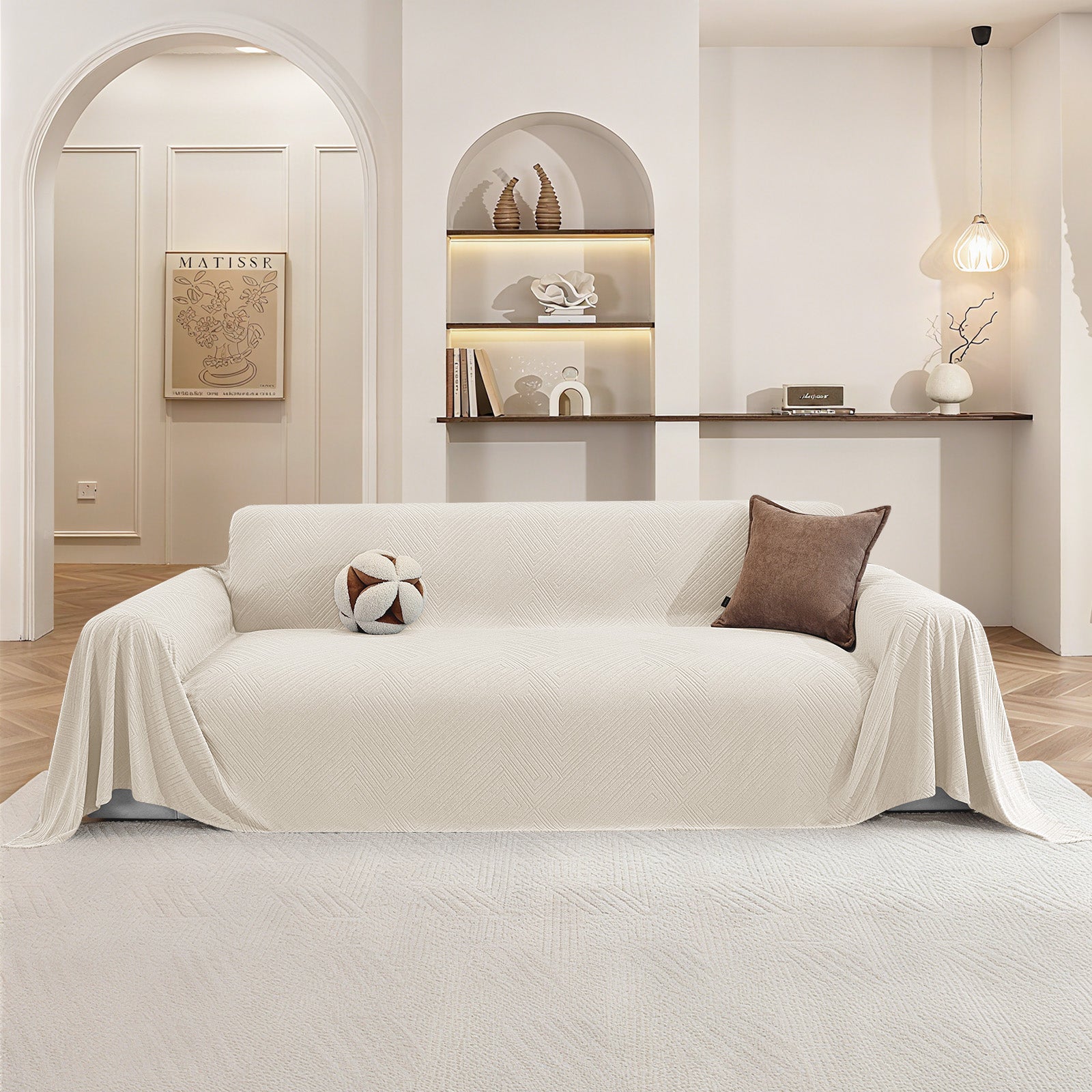 Ystyle Universal 4 Seater Sofa Cover Throw 200x230cm Geometric-YSTYLE