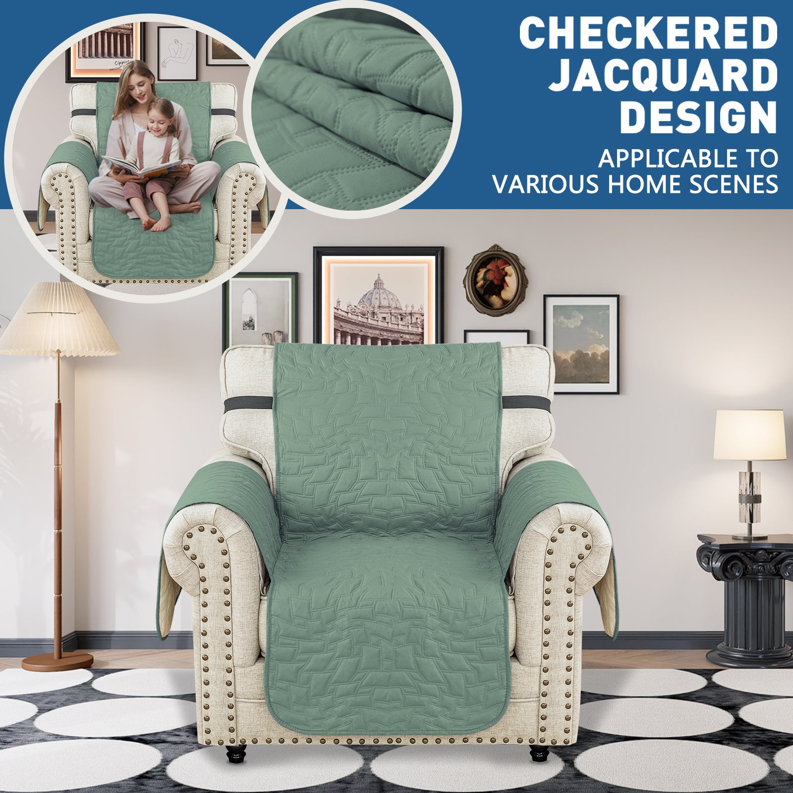 Copertura Impermeabile per Poltrona Singola con Braccioli e Funzione Antiscivolo | YSTYLE