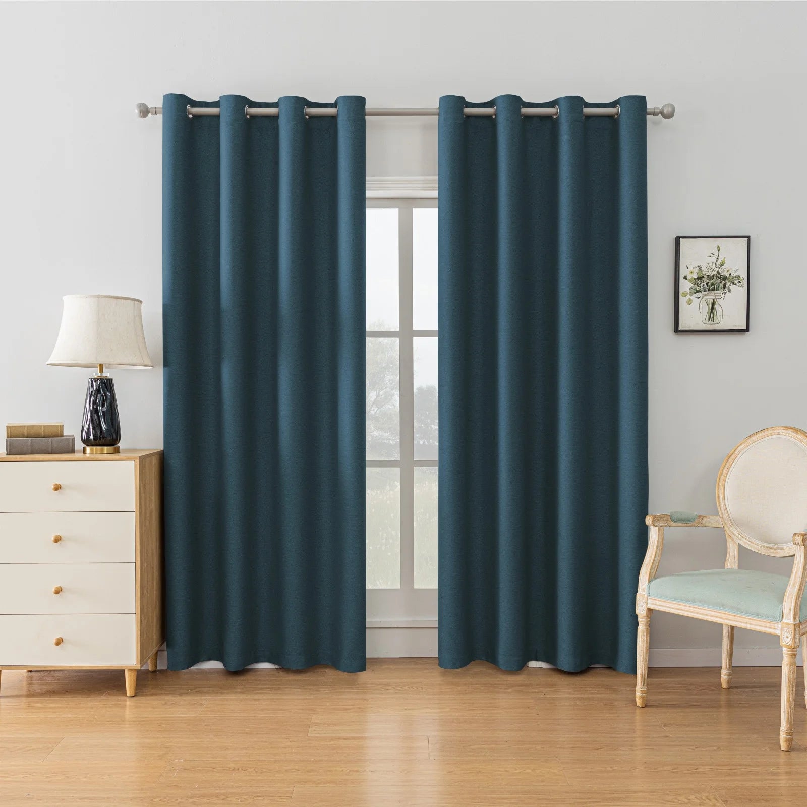 YSTYLE Velvet Curtains – 2 pcs, Blackout, Thermal Insulated, Modern Eyelet Drapes