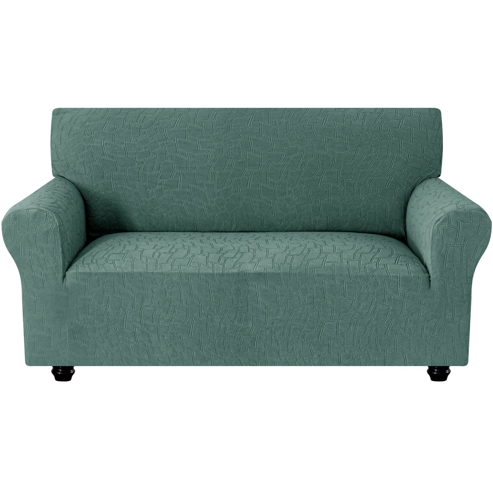 Ystyle Stretch 2 Seater Sofa Cover Jacquard Geometric Pattern-YSTYLE