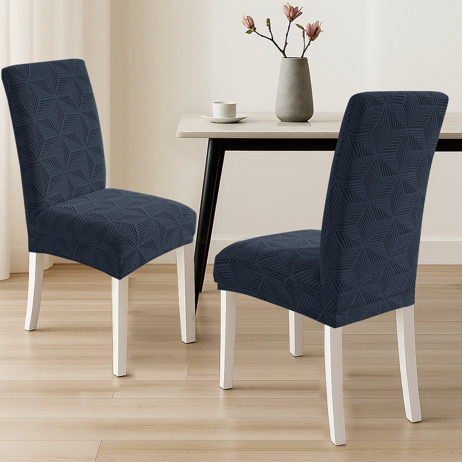 Ystyle 2 Pieces Stretch Dining Chair Covers Soft Fabric-YSTYLE