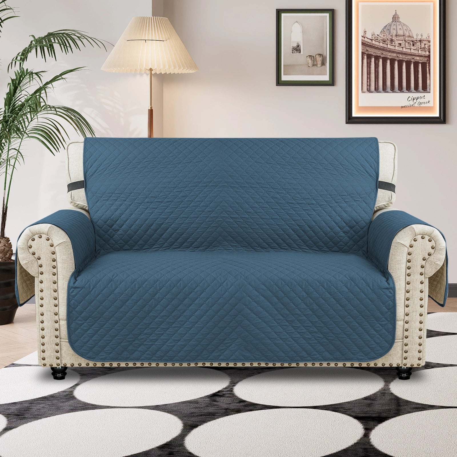 YSTYLE Waterproof 2 Seater Sofa Cover with Armrests Anti-Slip-YSTYLE