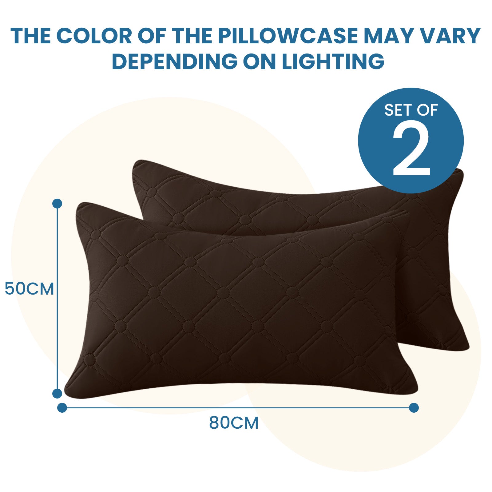 Ystyle Waterproof Pillow Protectors 50x80 cm Set of 2, Scratch-Resistant Pillowcase Covers