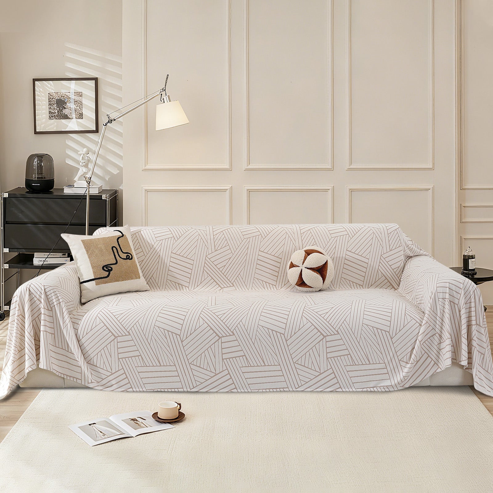 Ystyle Universal 4 Seater Sofa Cover Throw 200x380cm Cationic Fabric-YSTYLE