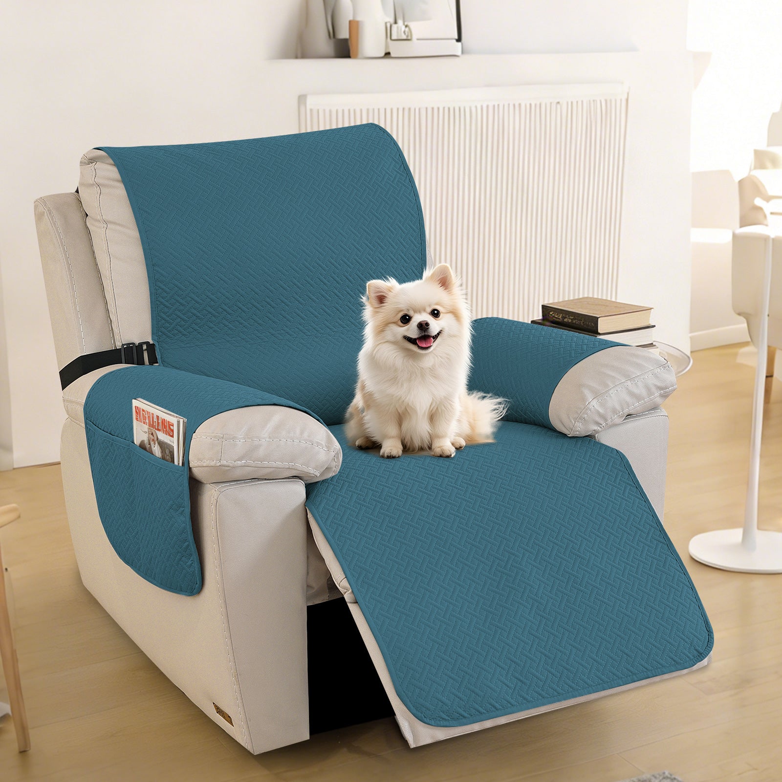 imperméable Armchair couverture with antidérapant Back and Side Pockets