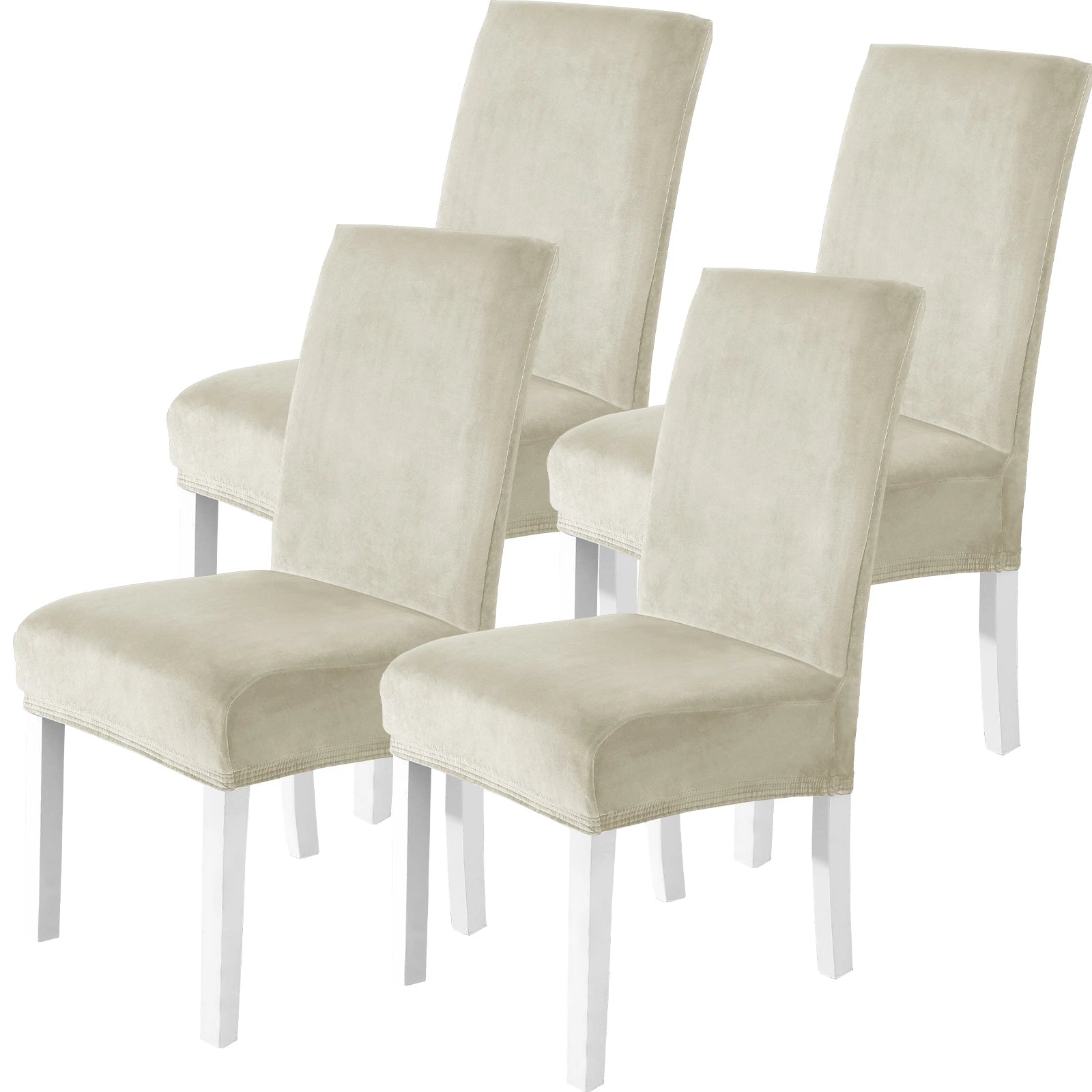 YSTYLE 6 Pieces Velvet Stretch Chair Covers with Backrest-YSTYLE