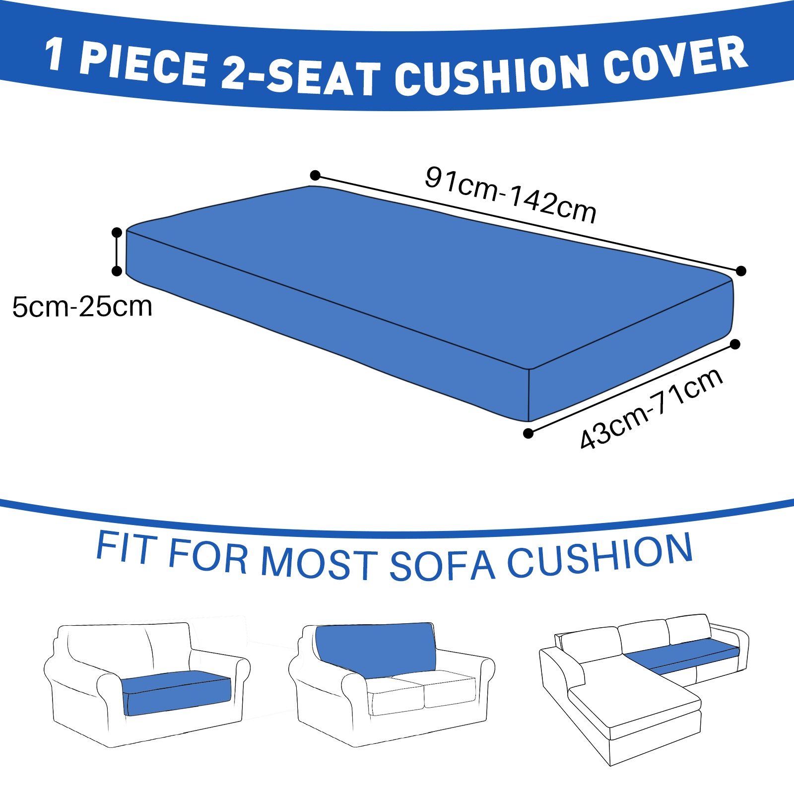 Copertura impermeabile e stretch per sedile del divano 2 posti Geometrica | YSTYLE