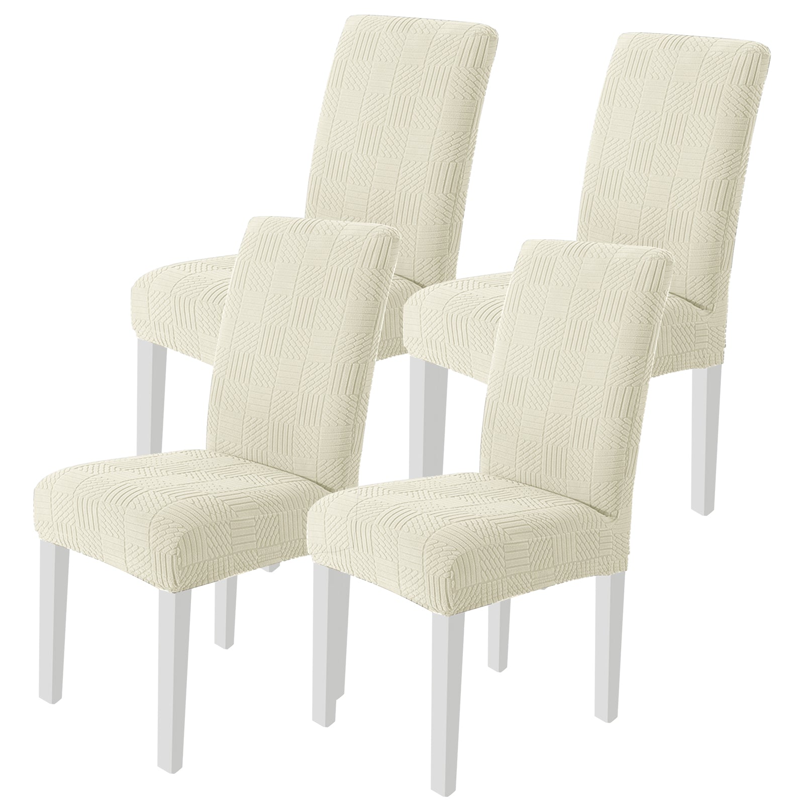 YSTYLE 4 Stück Stretch-Esszimmerstuhlbezüge 48-70 cm Rückenhöhe