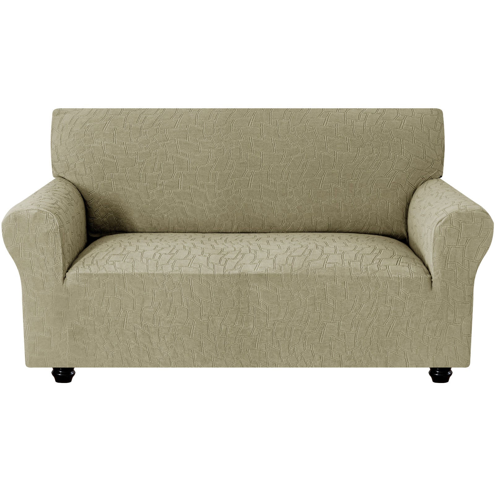 Ystyle Stretch 2 Seater Sofa Cover Jacquard Geometric Pattern-YSTYLE