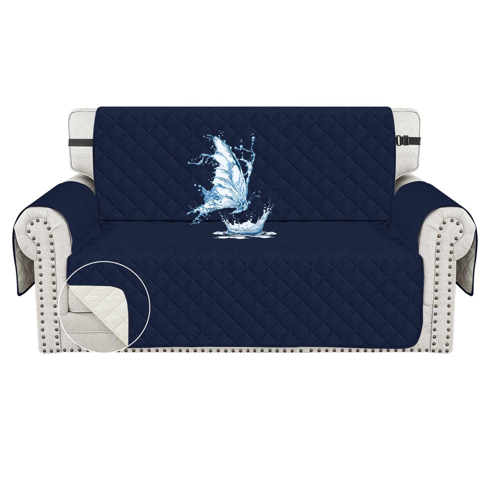 Ystyle Waterproof 2 Seater Sofa Cover with Armrests Anti-Slip-YSTYLE