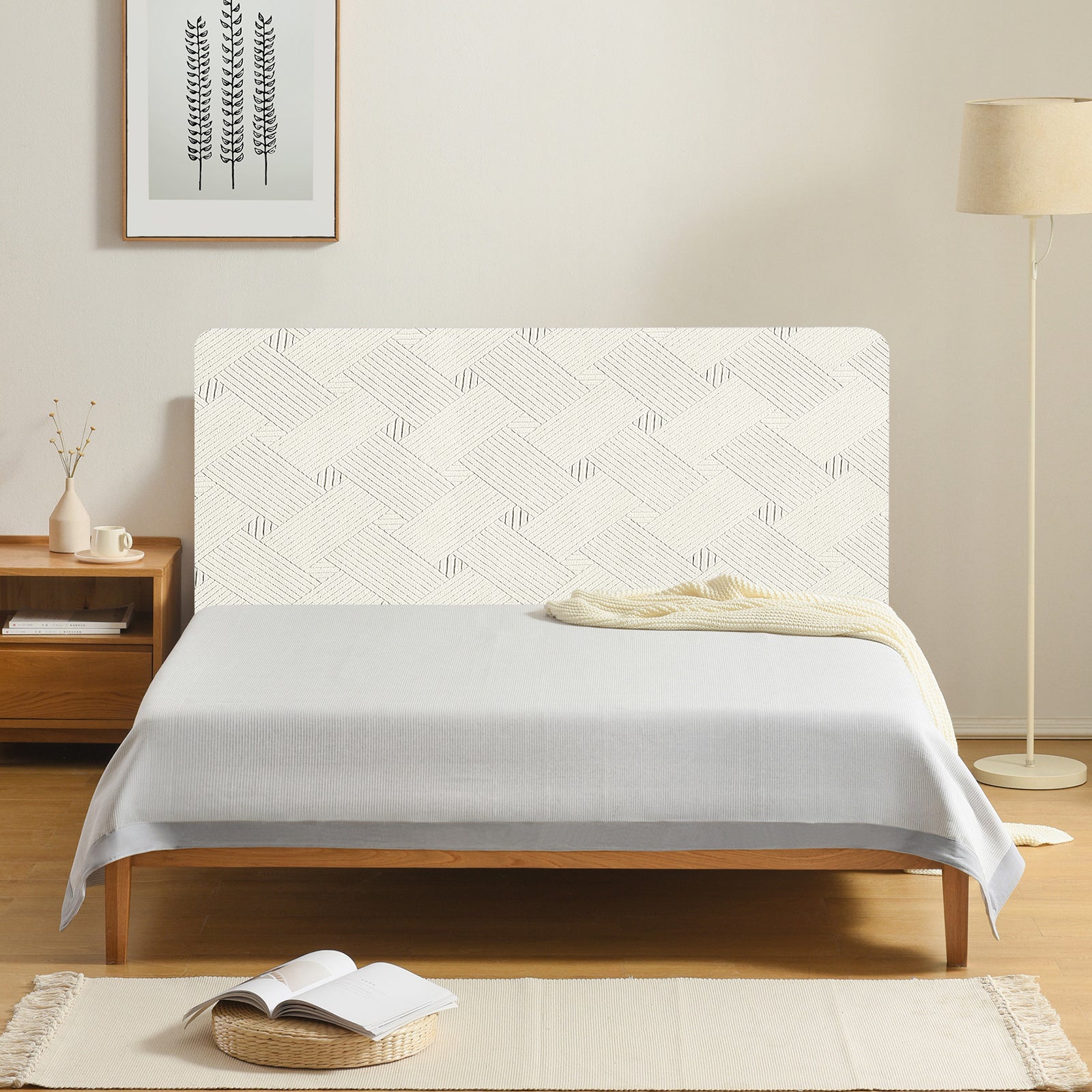 Ystyle 150cm Bed Headboard Cover, Elasticized Double/Single Bed Headboard Cover, Washable Double Bed Headboard Slipcover, Universal Dust-Proof Headboard Cover