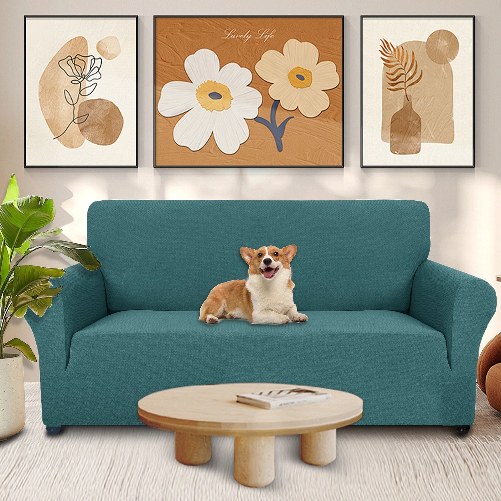 YSTYLE Stretch 2 Seater Sofa Cover Jacquard Anti-Slip-YSTYLE