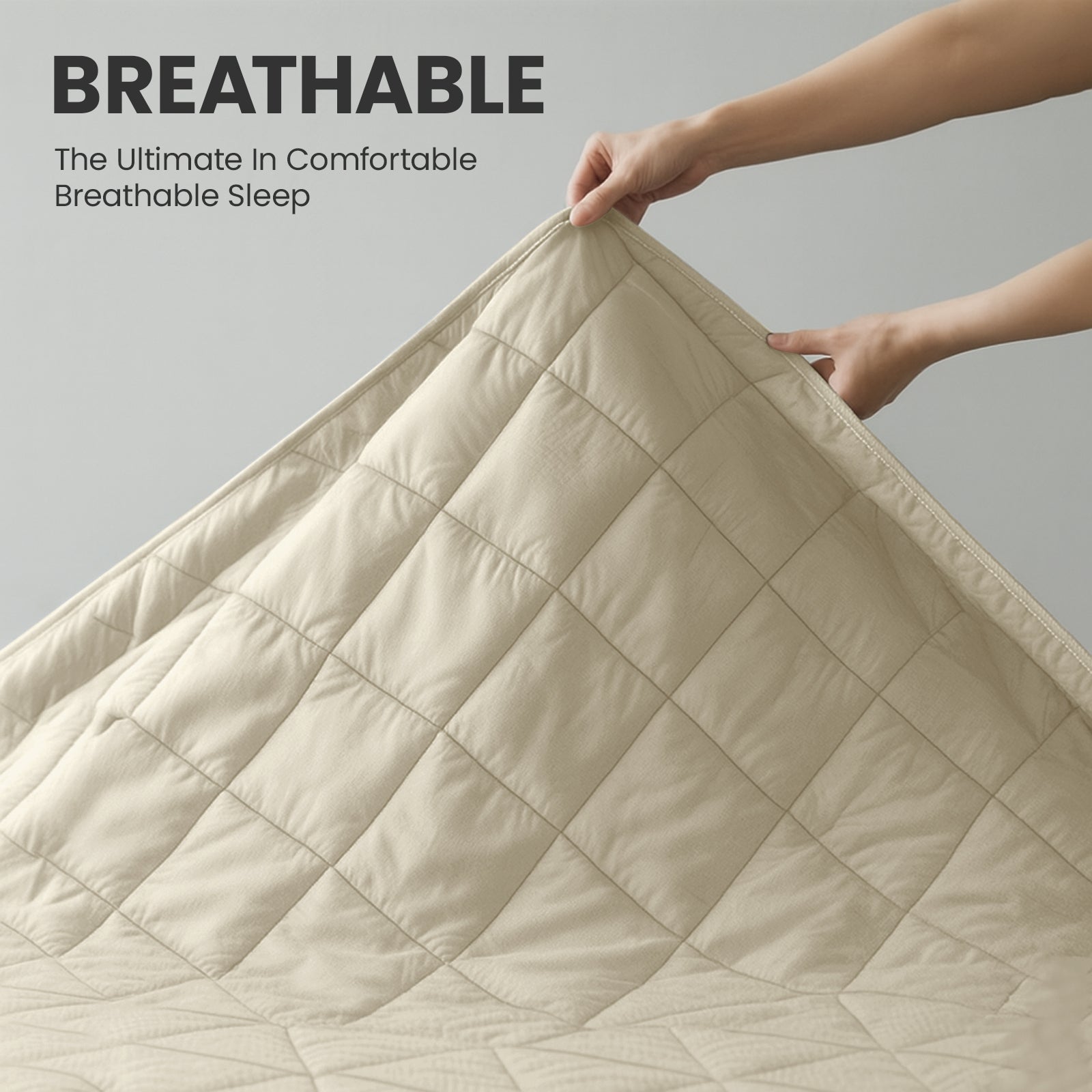 Waterproof Quilted Mattress Protector with Deep Pocket Elastic Fit