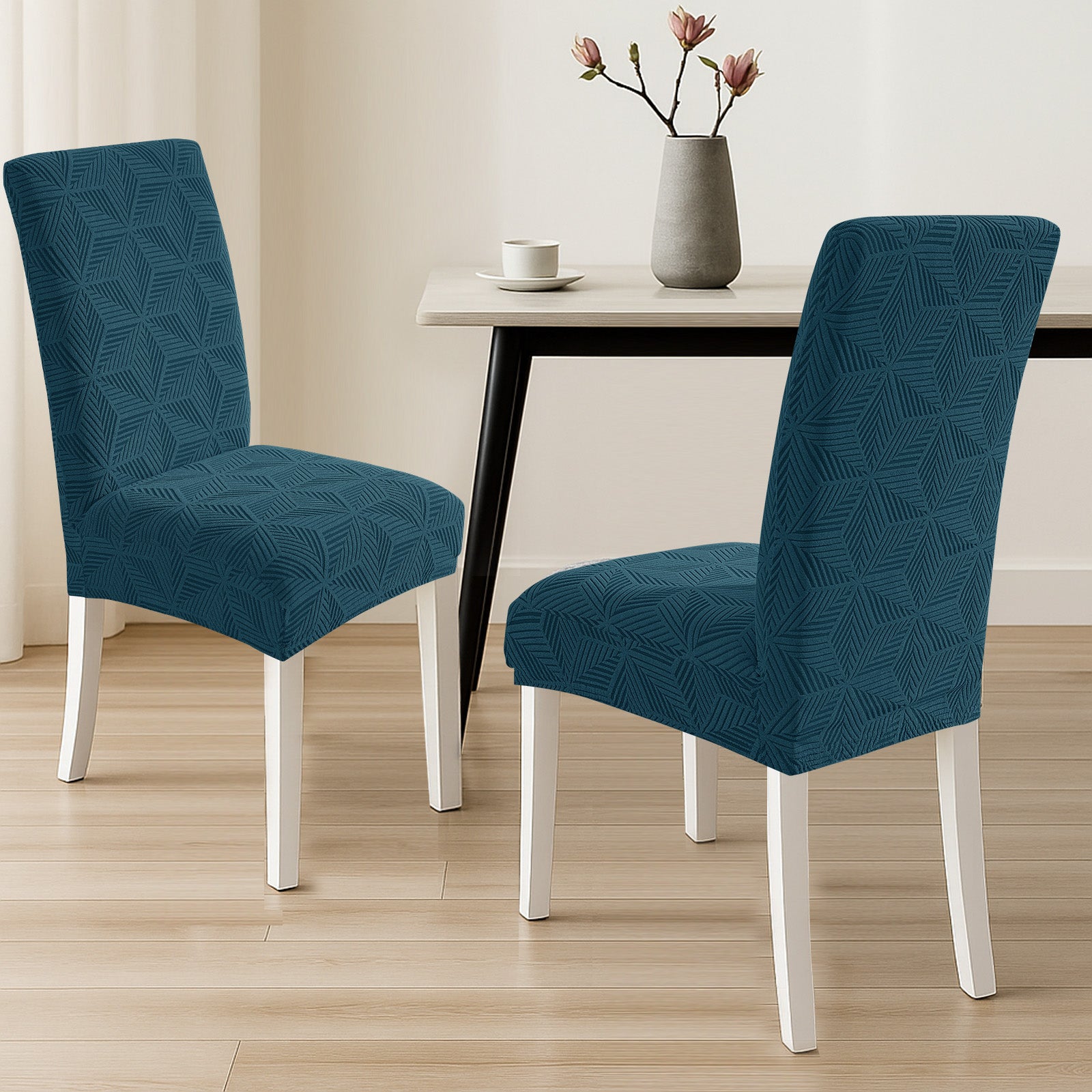 Ystyle 2 Pieces Stretch Dining Chair Covers Soft Fabric-YSTYLE