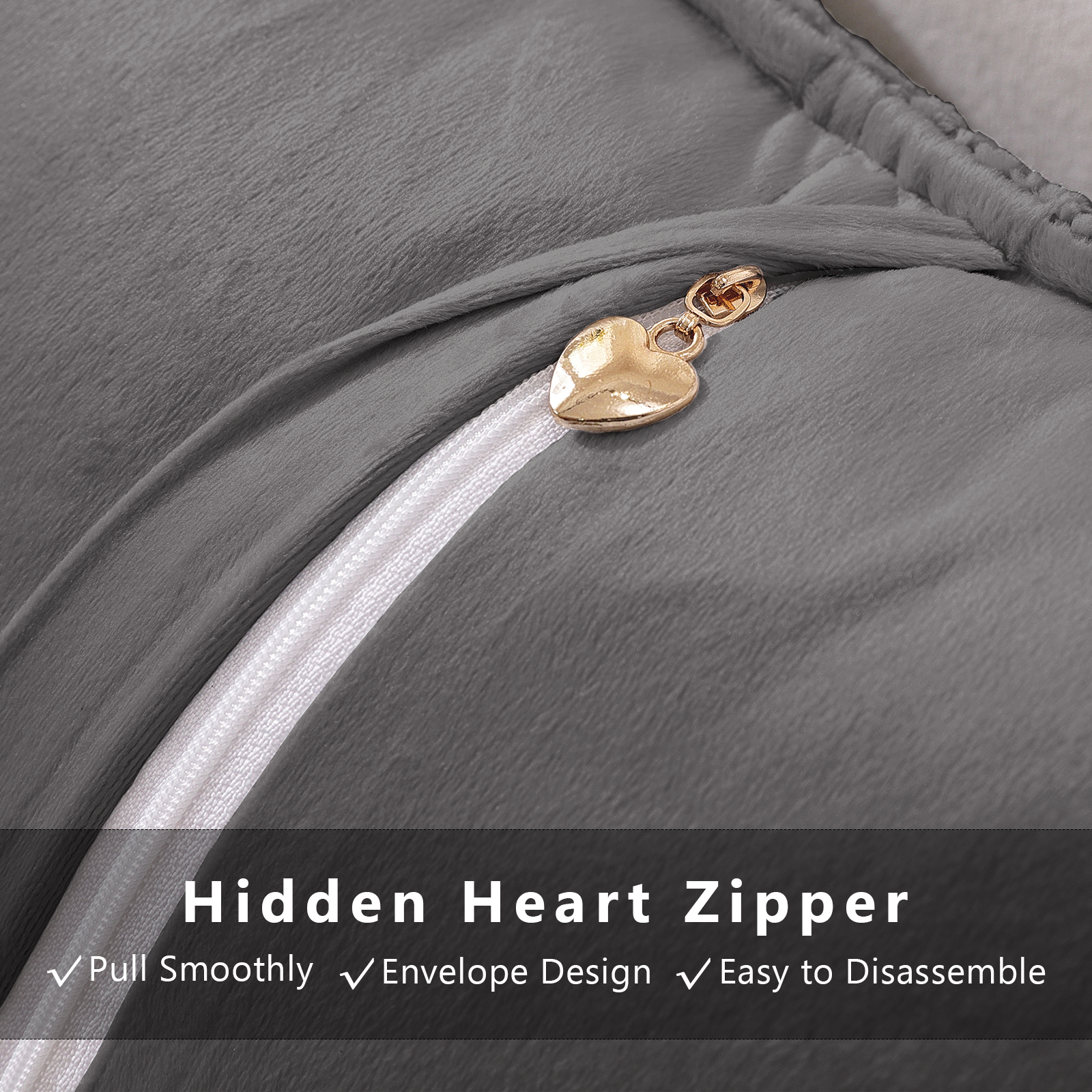 Ystyle Chenille Sofa Cushion Covers 40 x 40 cm, 2 Pieces, Soft Durable Cushion Cover, Cushion Cover with Corazón Shape, Decorative Cushion Covers Living Room