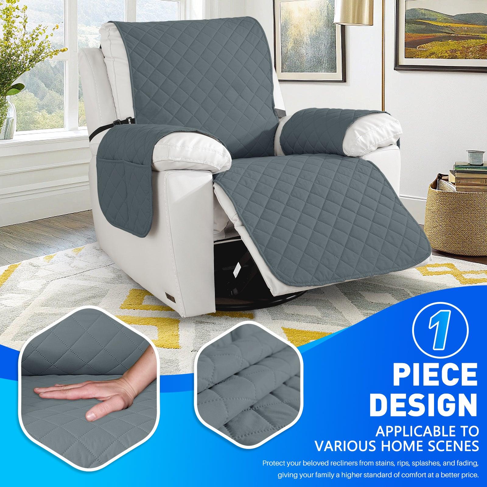 Ystyle Waterproof Recliner Chair Cover with Side Pockets Non Slip-YSTYLE