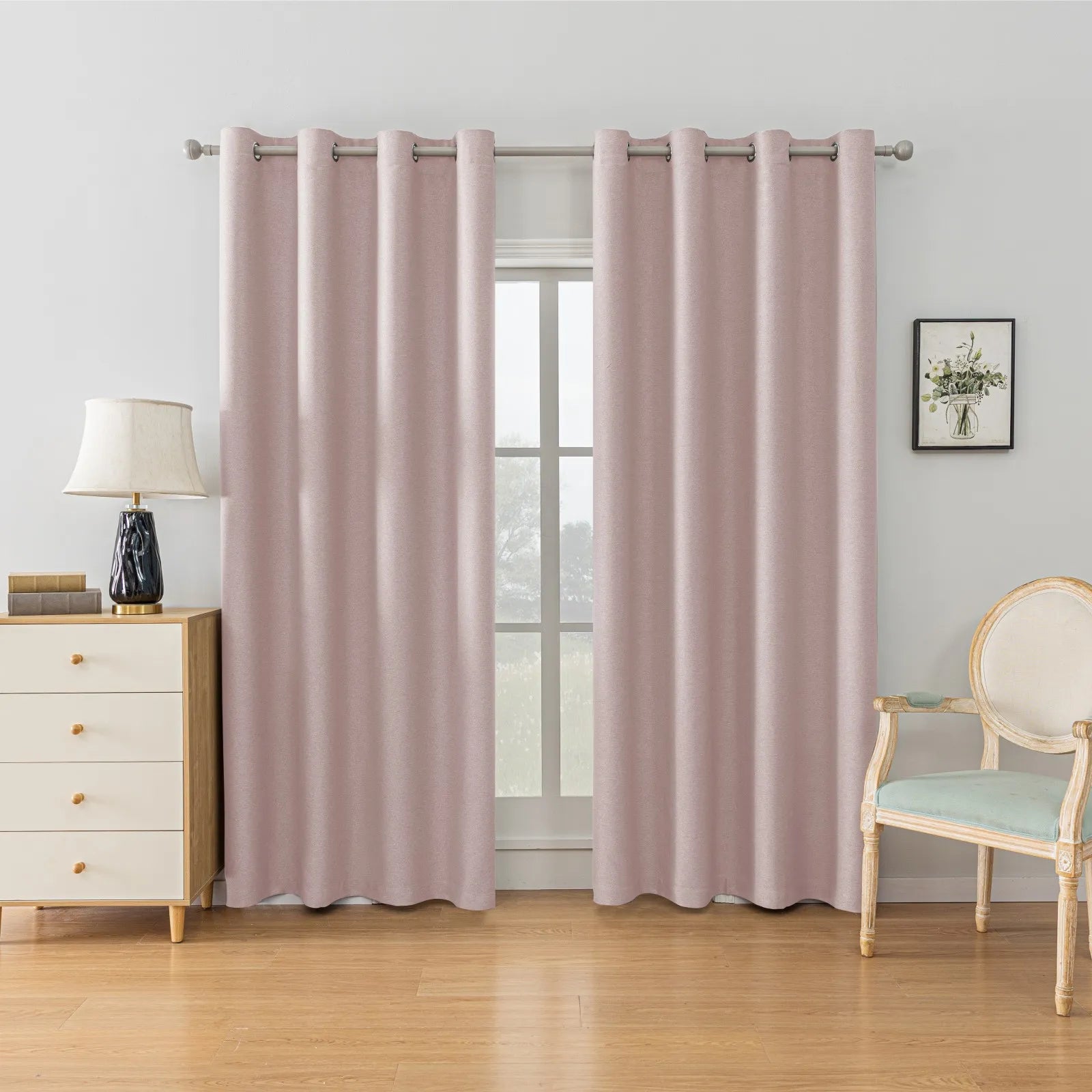 YSTYLE Velvet Curtains – 2 pcs, Blackout, Thermal Insulated, Modern Eyelet Drapes