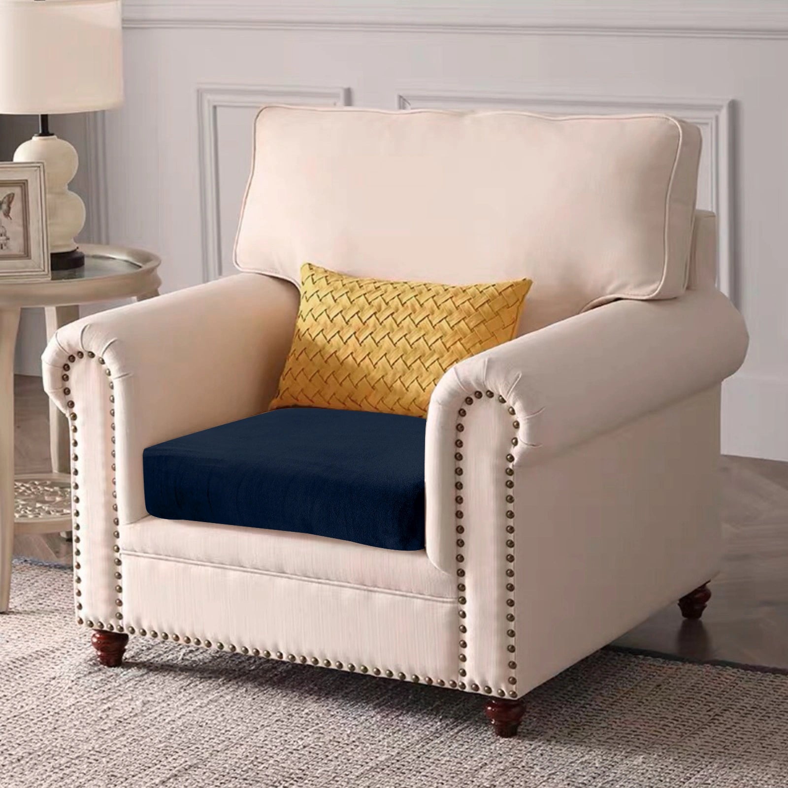 YSTYLE Velvet Stretch Sofa Seat Cover 1 Seater Anti Slip-YSTYLE