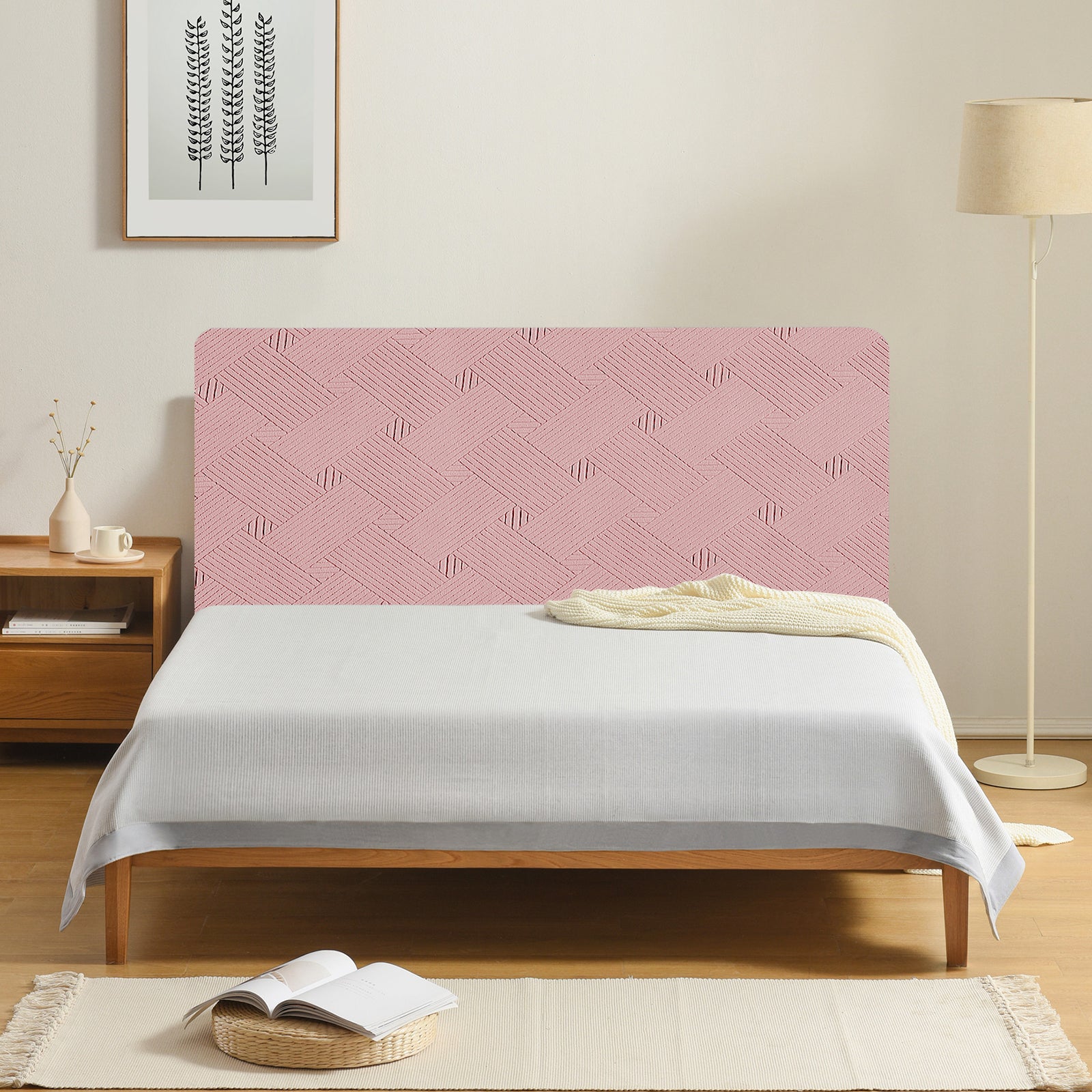 Ystyle 150cm Bed Headboard Cover, Elasticized Double/Single Bed Headboard Cover, Washable Double Bed Headboard Slipcover, Universal Dust-Proof Headboard Cover