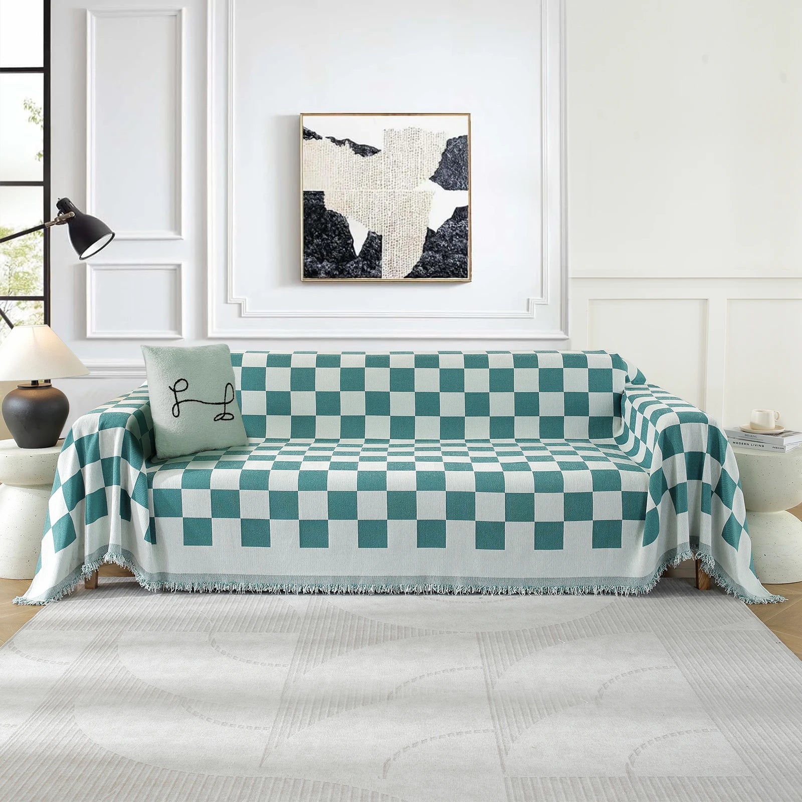 YSTYLE 4 Seater Sofa Throw Blanket 180x380cm Stain Resistant-YSTYLE