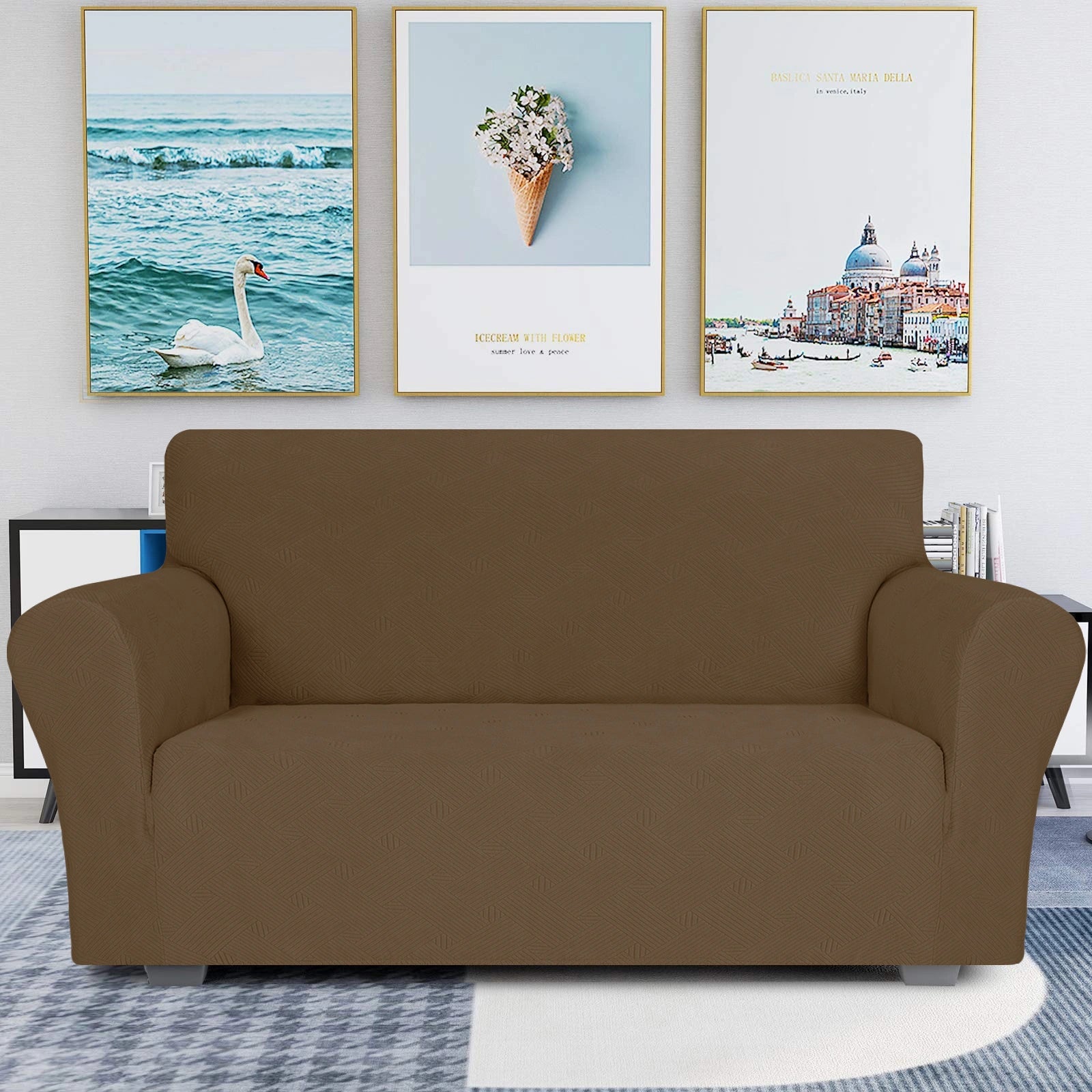 YSTYLE High Stretch 2 Seater Sofa Cover Anti Slip Washable-YSTYLE