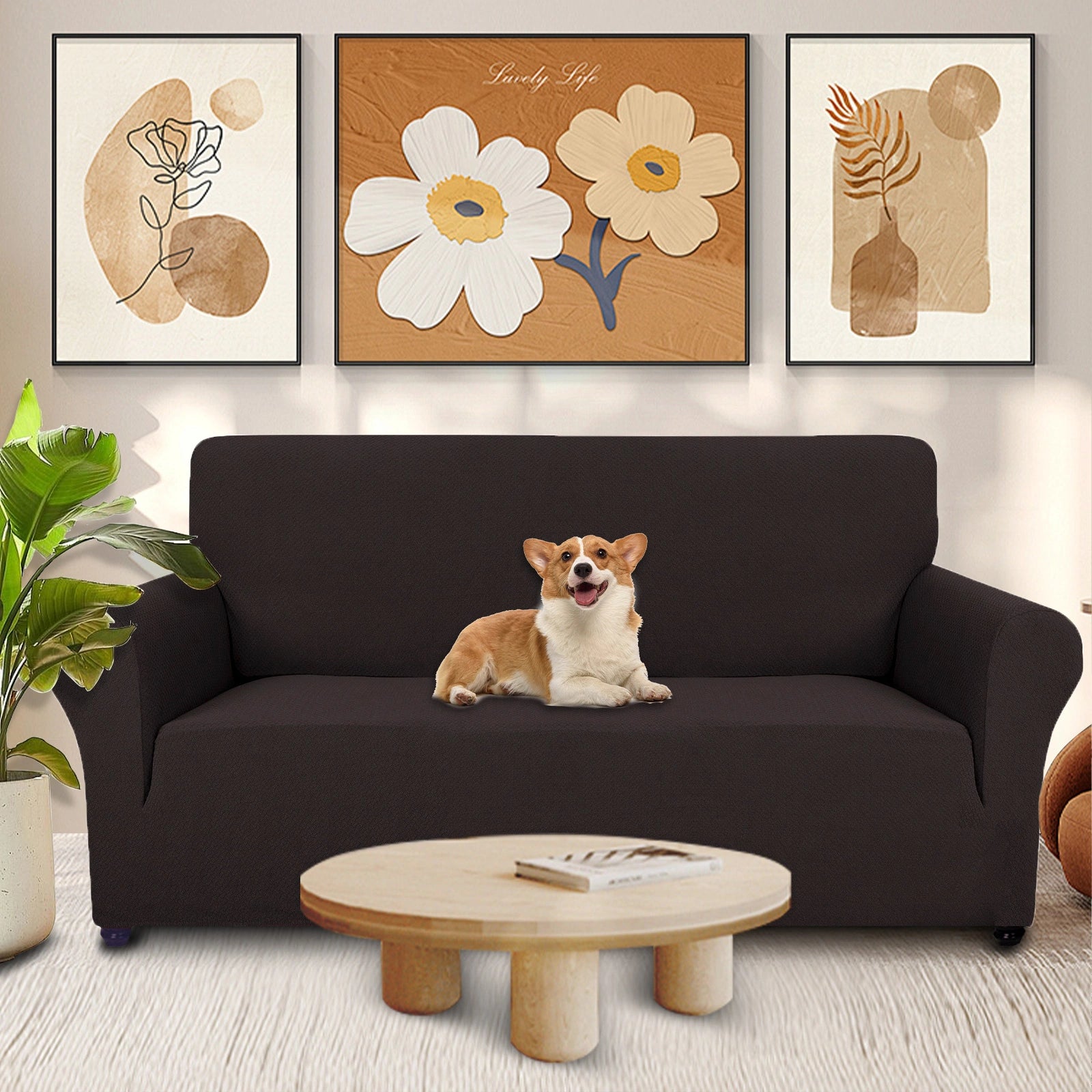 YSTYLE Stretch 2 Seater Sofa Cover Jacquard Anti-Slip-YSTYLE